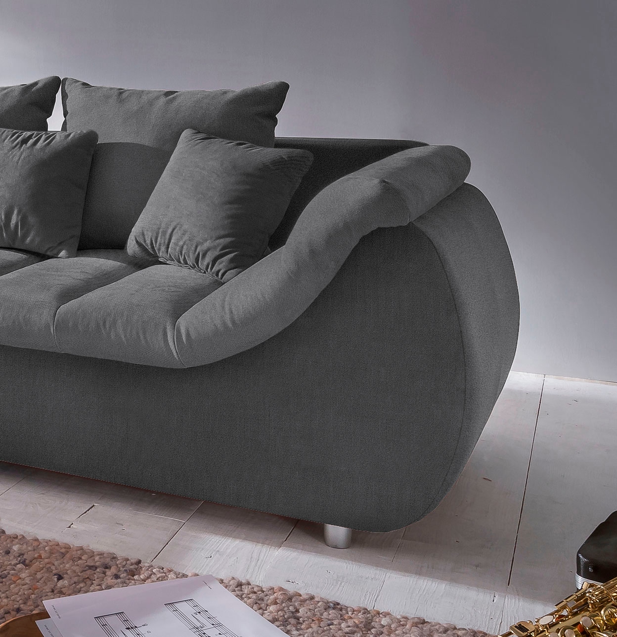 INOSIGN Ecksofa »Imola elegant und bequem, aktuelle Steppung im Sitz, L-Form«, wahlweise mit Bettfunktion, OTTOs Choice