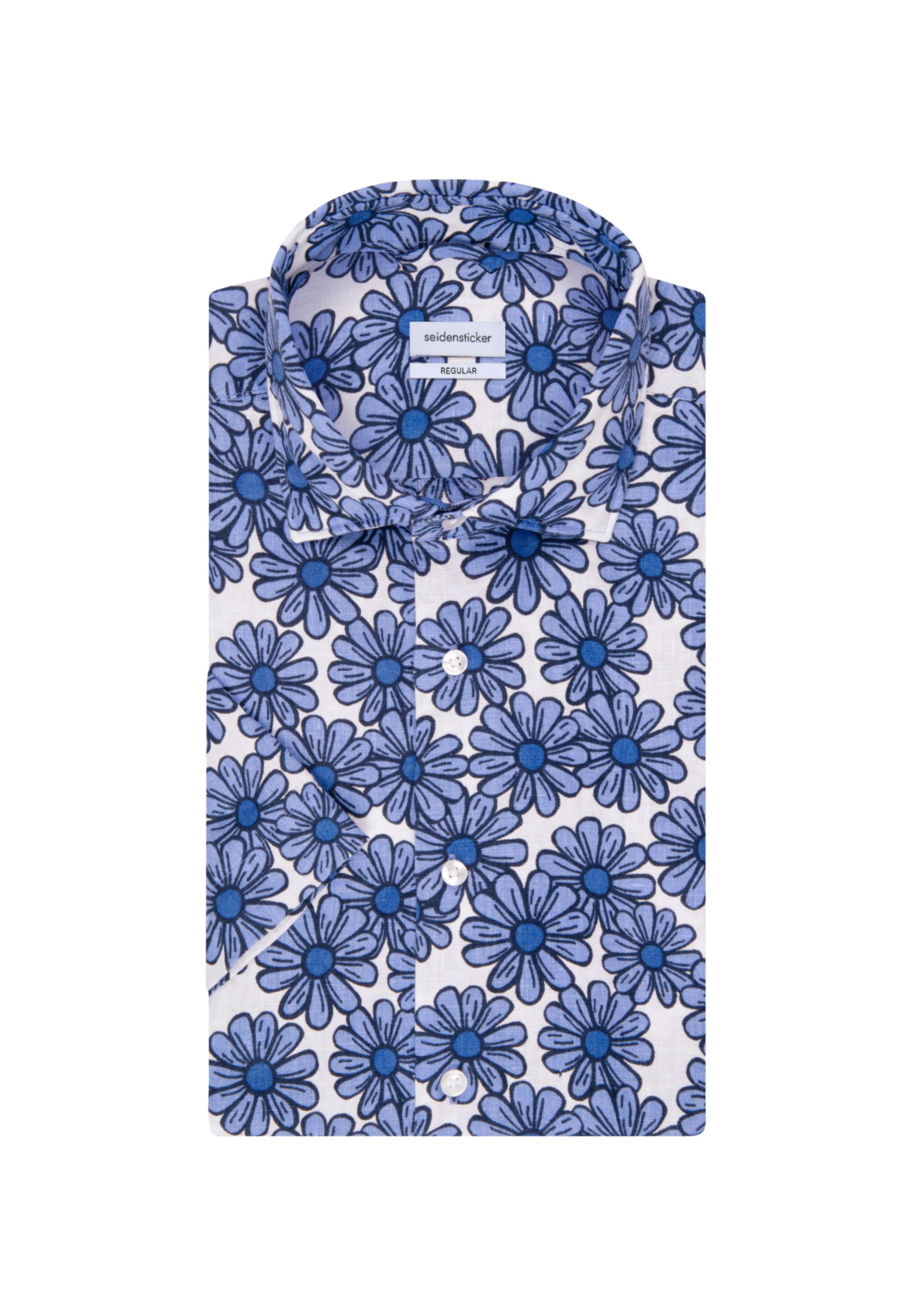 seidensticker Businesshemd »Regular«, Regular Kurzarm Kentkragen Floral