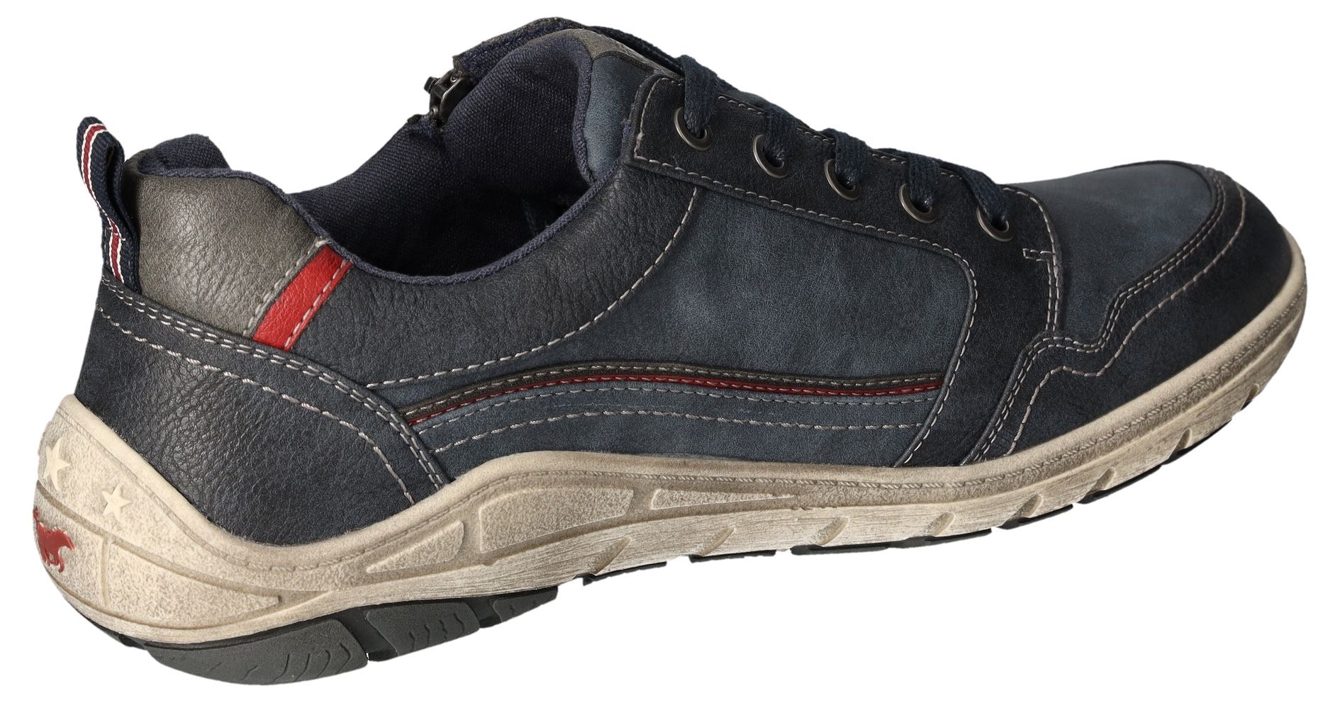 Mustang Shoes Sneaker, Freizeitschuh, Halbschuh, Schnürschuh mit seitlichem Reissverschluss