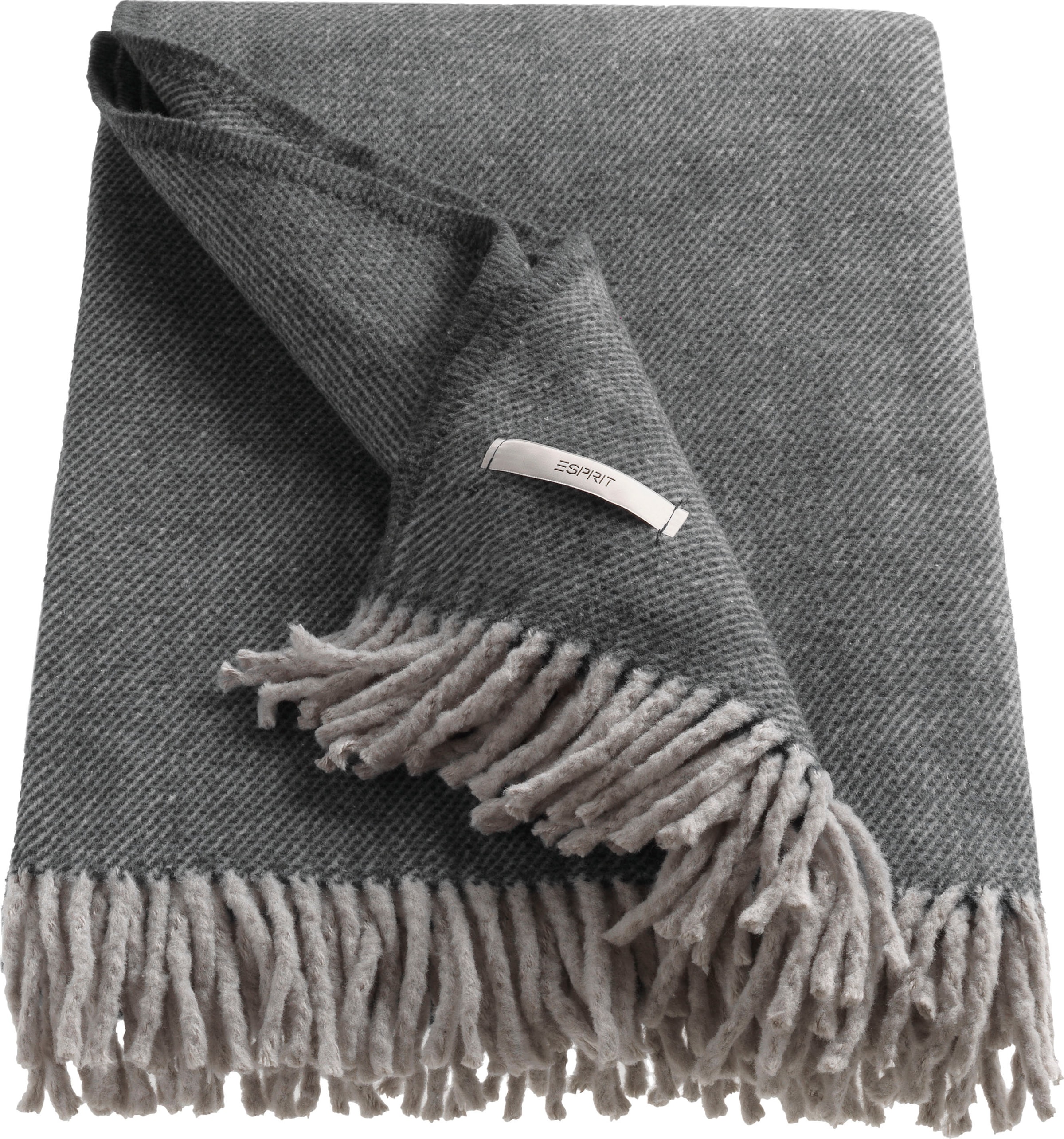 Esprit Wohndecke "Jade" aus recycelter Baumwolle, Kuscheldecke