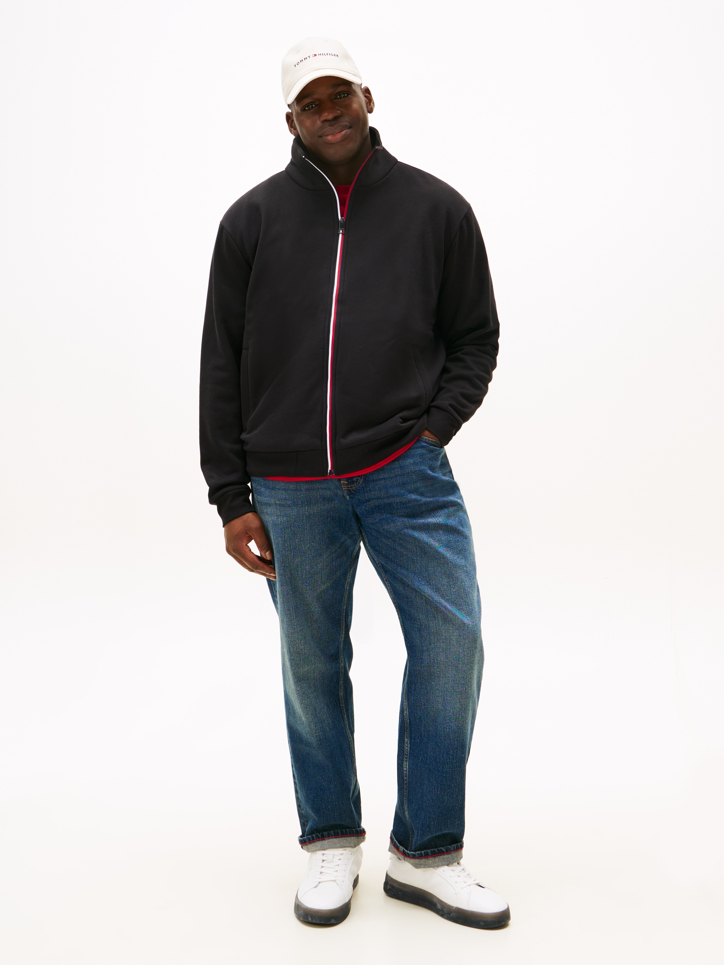 Tommy Hilfiger Big & Tall Sweatjacke »GLOBAL STRIPE ZIP«, Grosse Grössen