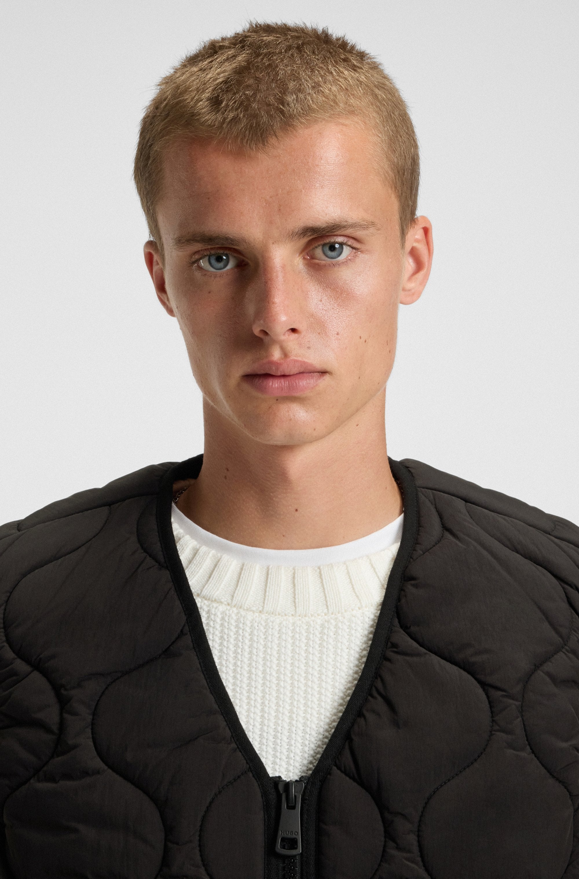 HUGO Blue Steppweste »Bocolino«, V-Ausschnitt, relaxed fit, Reissverschluss