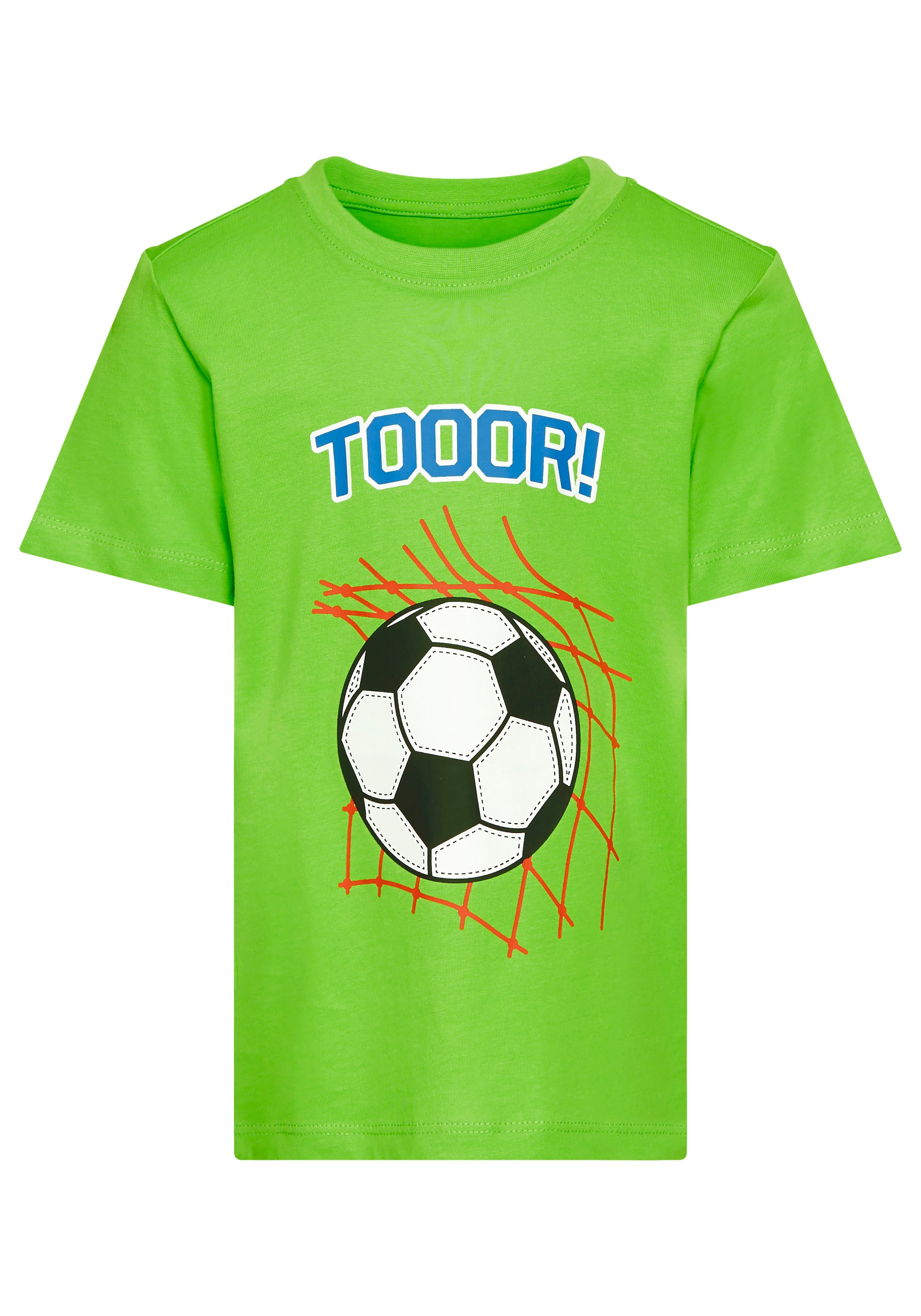 KIDSWORLD T-Shirt »Fussball-Print: TOOOR«, Kurzarm, Basic-Passform, mit Statements/Sprüchen