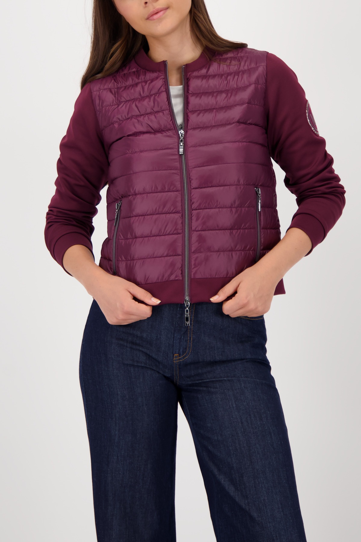 Monari Steppjacke »Jacke Stepp + Neopren« ohne Kapuze Regular fit mit Rundhalsausschnitt