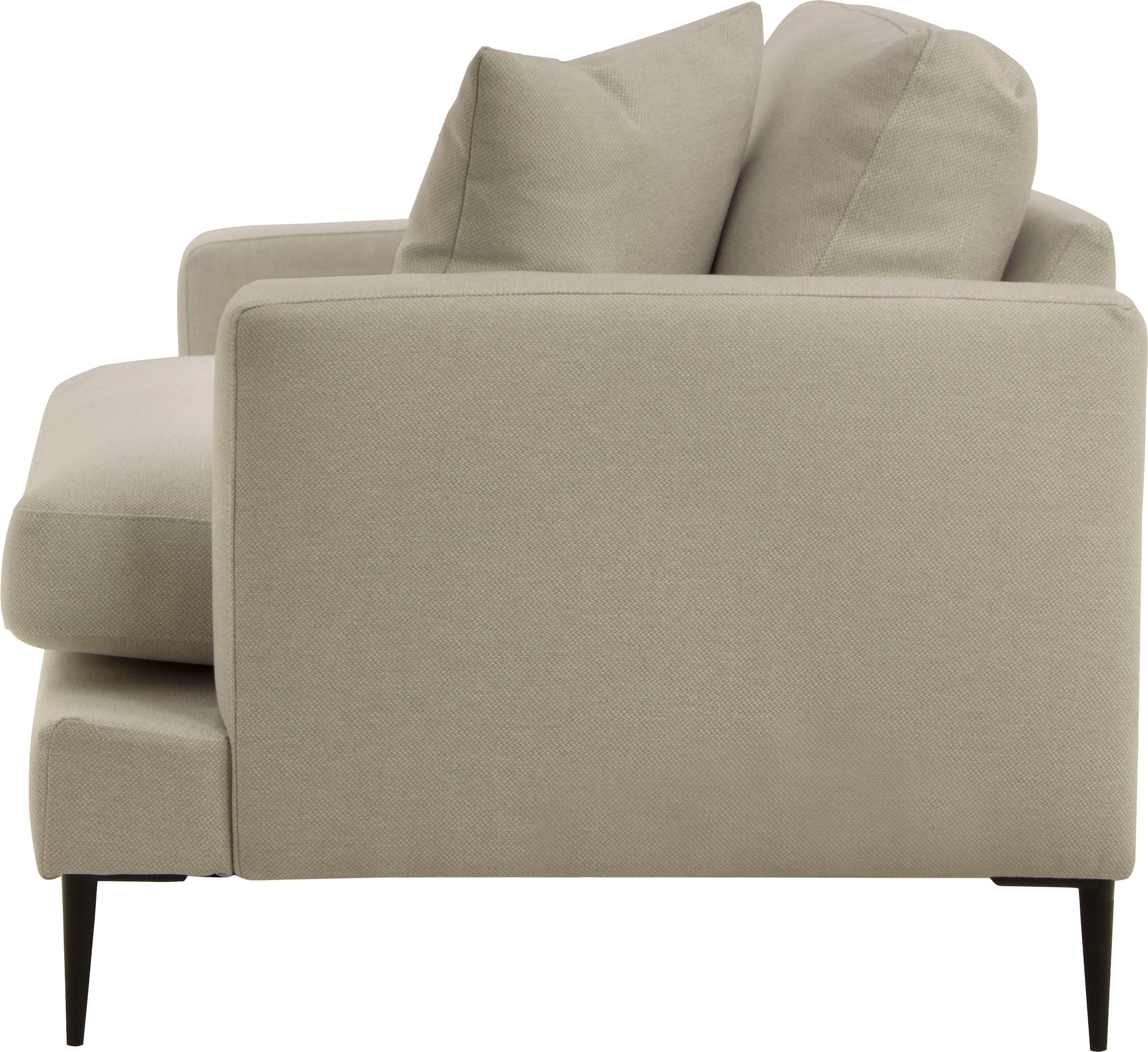 Leonique Sessel »Cozy Loungesessel, Designersessel, Masse B/T/H: 91/97/80 cm«, mit Metallbeinen und Zierkissen