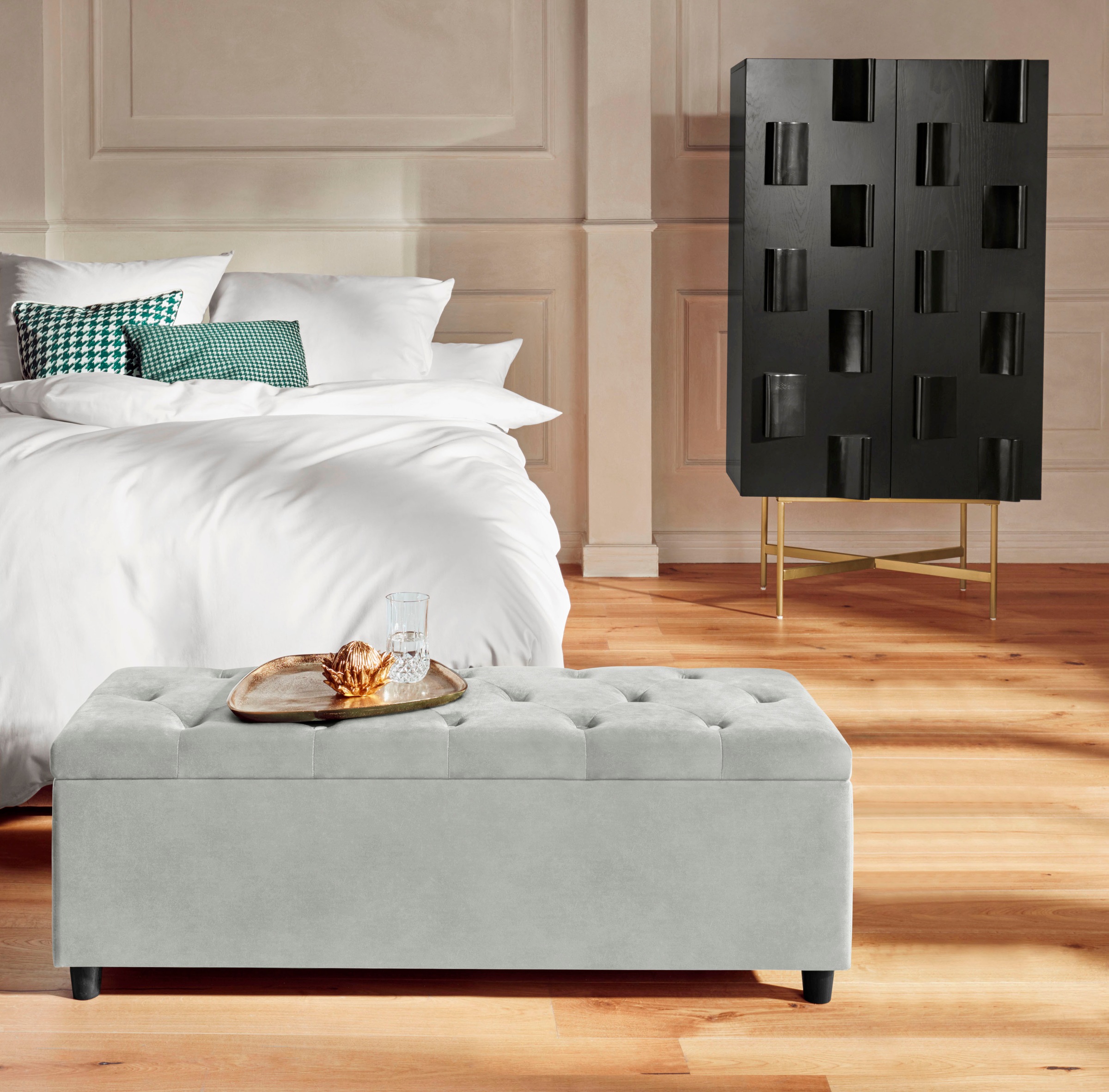 Home affaire Bettbank "Relaxy" gesteppt, mit Staufach