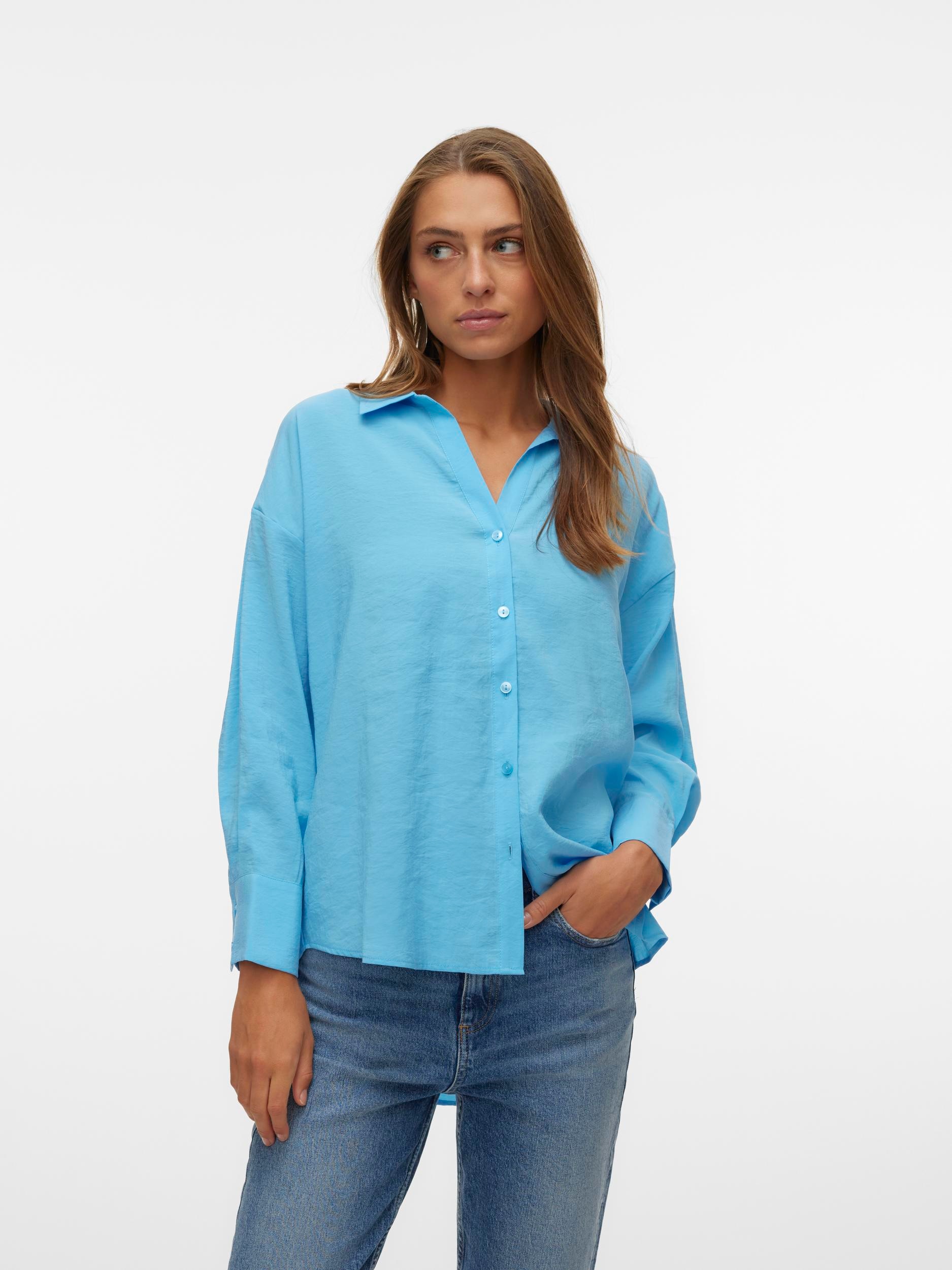 Vero Moda Hemdbluse »VMQUEENY LS OVERSIZE SHIRT WVN GA NOOS«