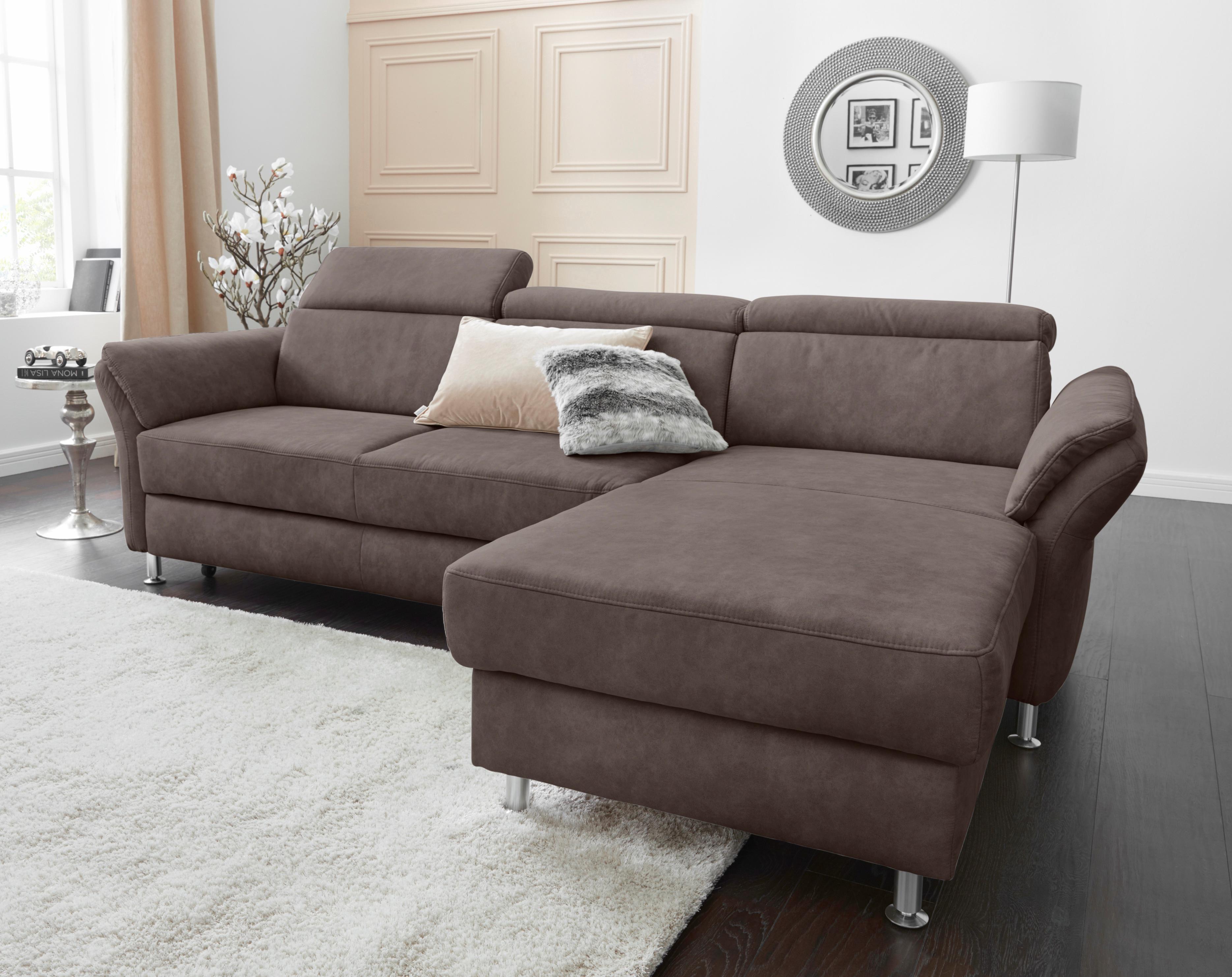 sit&more Ecksofa "Avignon L-Form" Kopfteilverstellung, wahlweise mit Bettfunktion und Bettkasten