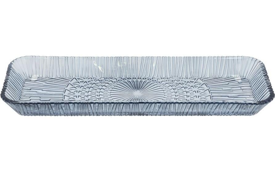 Bitz Kusintha Servierplatte rechteckig blau 38 x 14cm