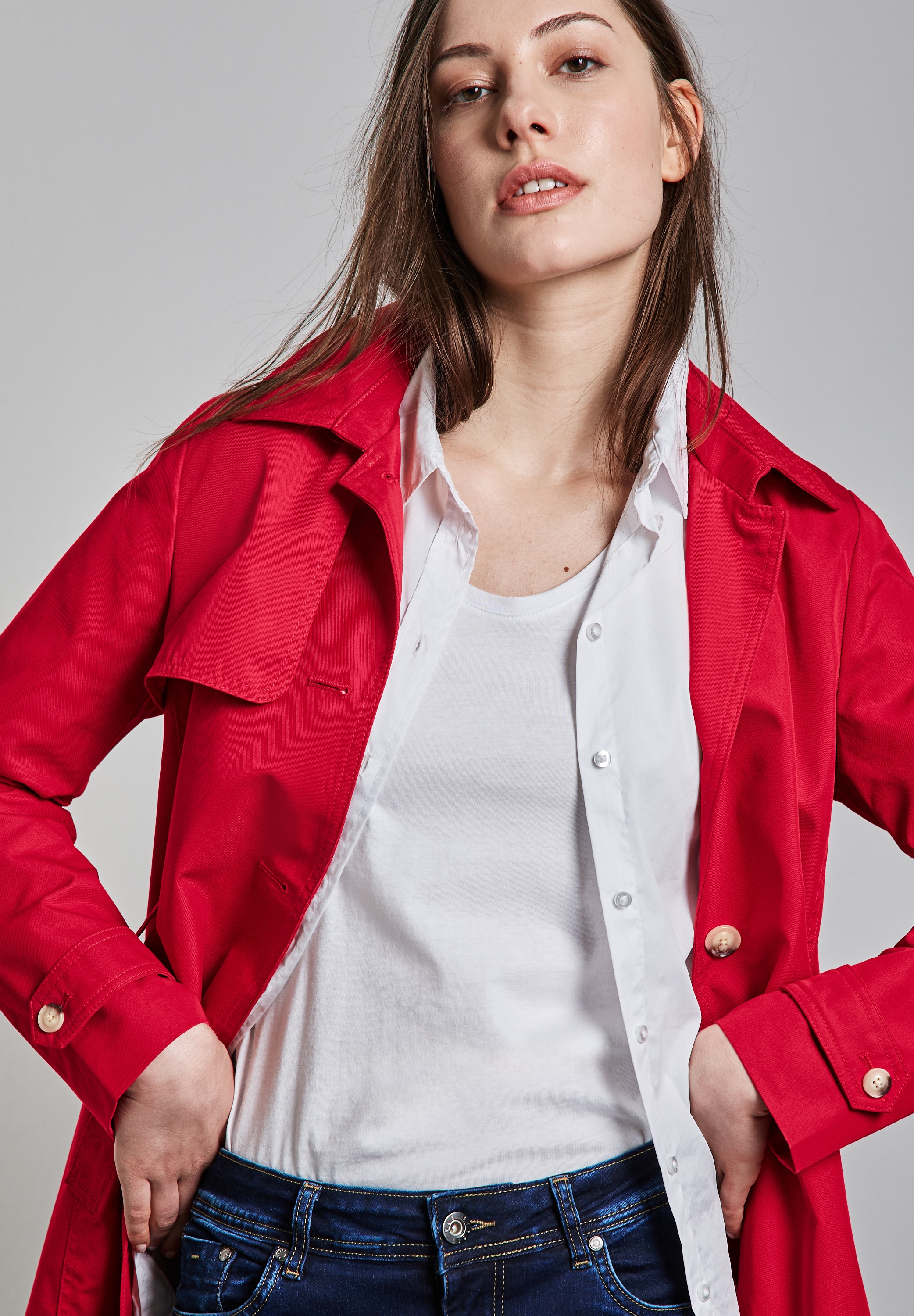 STREET ONE Trenchcoat, mit Gürtel zum Taillieren