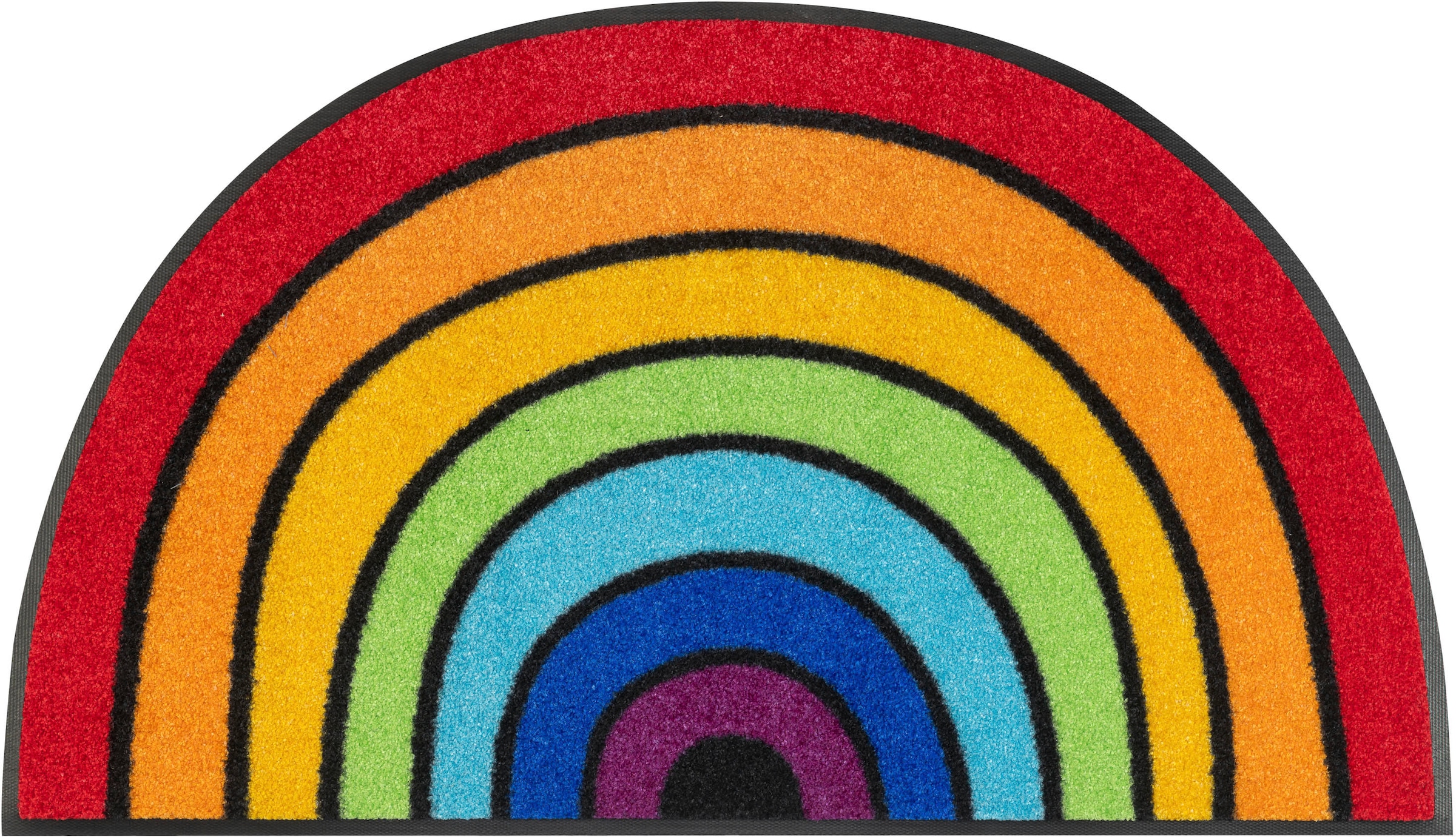 »Round halbrund, shoppen wash+dry Kleen-Tex Rainbow«, Motiv geeignet, Fussmatte Regenbogen, Jelmoli-Versand Outdoor by waschbar | online In- und Schmutzfangmatte,