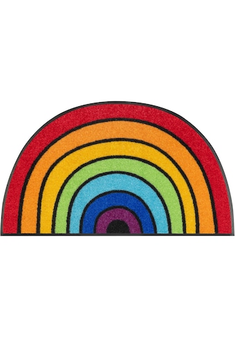 wash+dry by Kleen-Tex Fussmatte »Round Rainbow«, halbrund, 7 mm Höhe,... kaufen