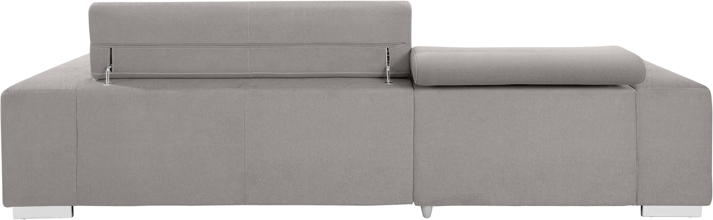 COTTA Ecksofa »Orion L-Form«, mit Recamiere, inkl. verstellbaren Kopfstützen und 3 Kissen