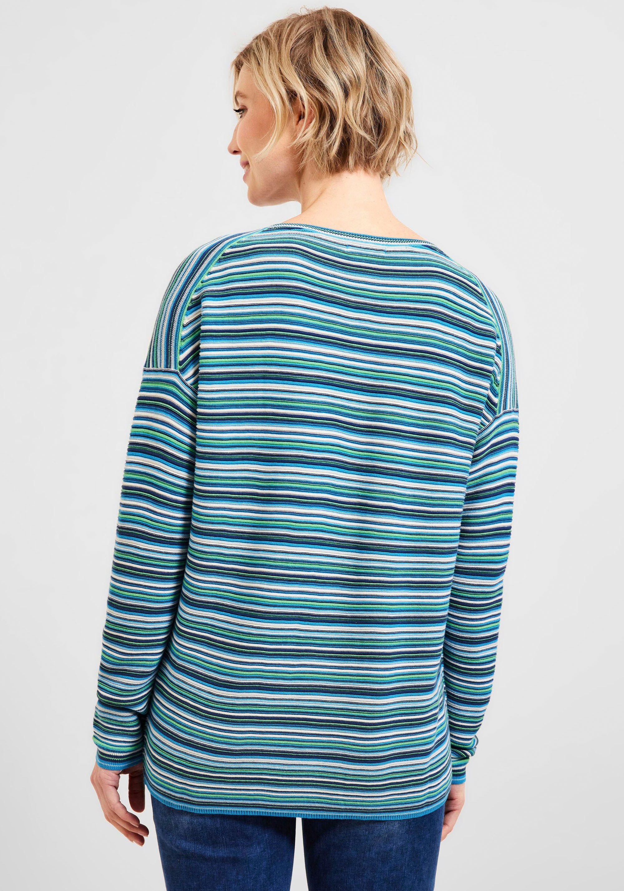 bei in modernen Jelmoli-Versand einem Multicolor online V-Ausschnitt-Pullover, bestellen Cecil Schweiz