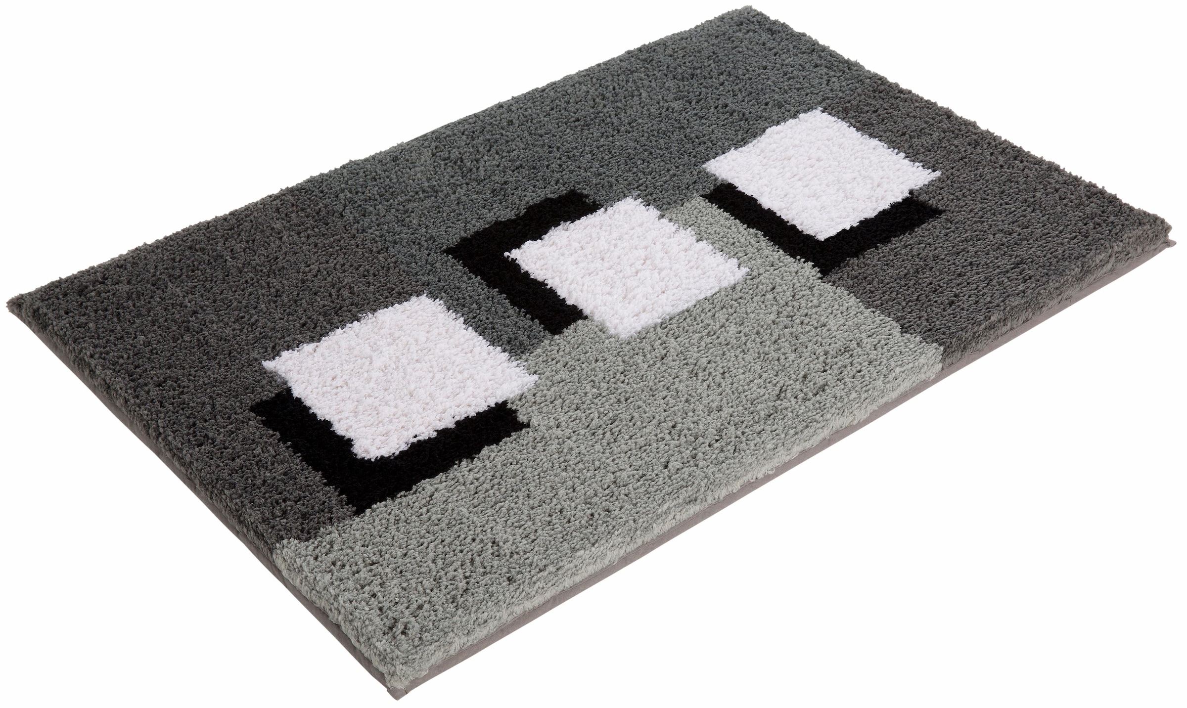 my home Badematte »Ada, Badvorleger, Badezimmer Teppich«, rutschhemmend beschichtet, schnell trocknend-strapazierfähig-fussbodenheizungsgeeignet, Badteppich, Badematten auch als 3 teiliges Set erhältlich