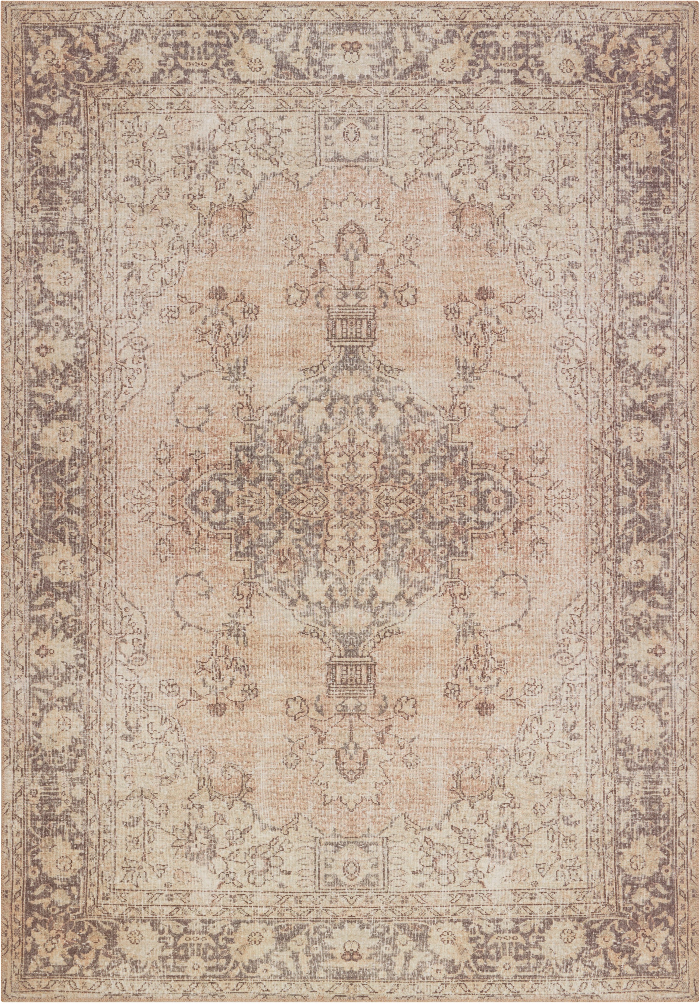 Home affaire Teppich »Divan«, rechteckig, 6 mm Höhe, Orient Optik, Vintage Design, rutschhemmende Rückenbeschichtung