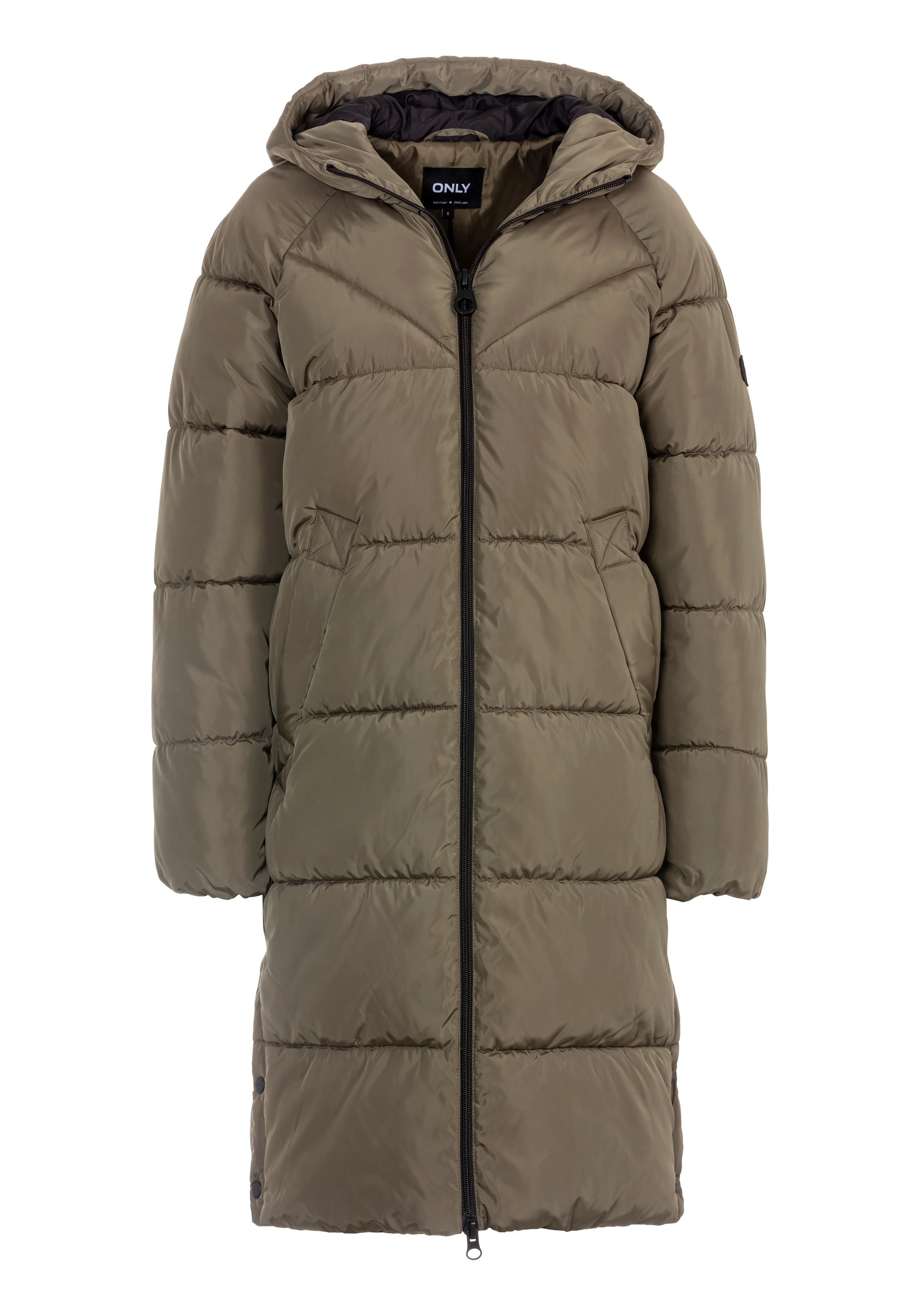 ONLY Steppmantel »ONLAMAND LONG PUFFER COAT CS OTW«, mit Kapuze und praktischem 2-Wege Reissverschluss