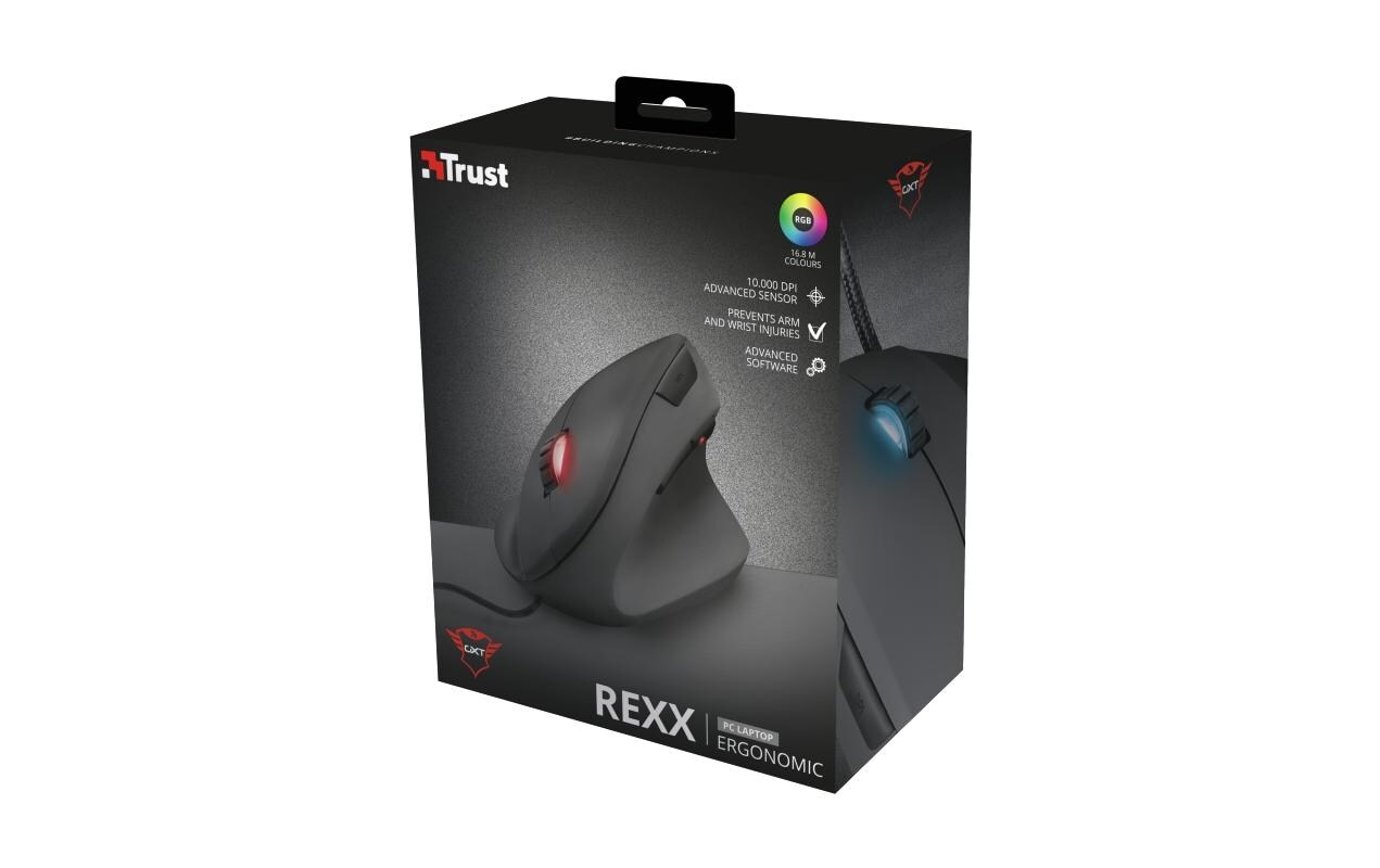 Trust Gaming-Maus »GXT 144 Rexx Vertical«, kabelgebunden