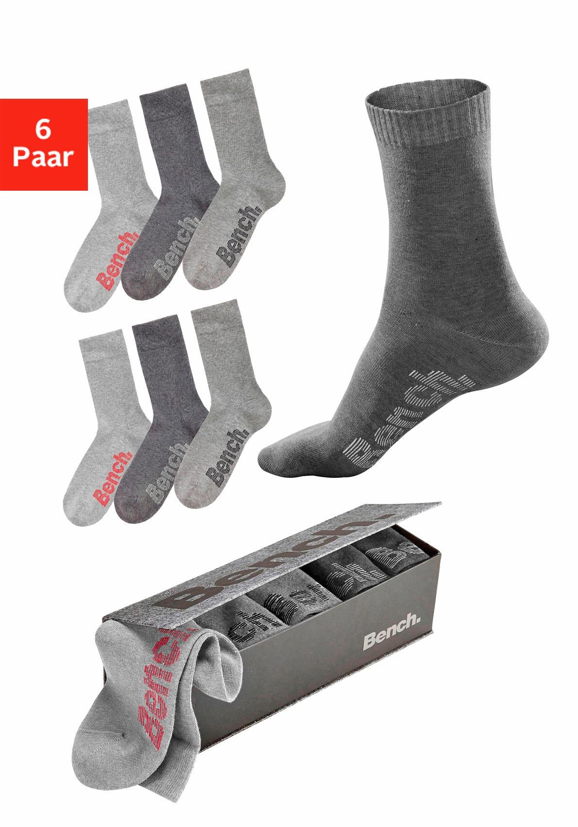 Bench. Socken, (Set, 6 Paar), mit verschiedenfarbigen Logos online kaufen  bei Jelmoli-Versand Schweiz