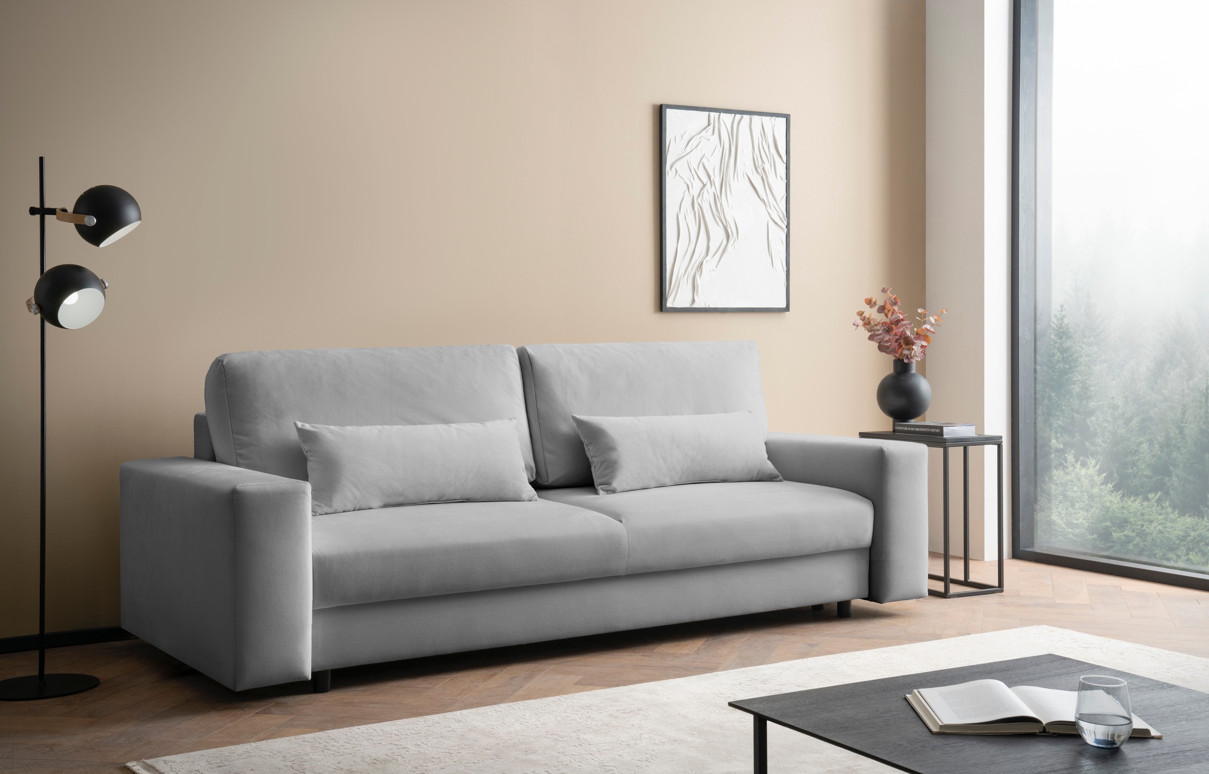 LeGer Home by Lena Gercke Schlafsofa »Imoga, Polster mit Schlaffunktion, 3-Sitzer Sofa, Couch mit Bettkasten«, in modernen Farben und Stoffen, Bettfunktion, Liegefläche: 200x150 cm