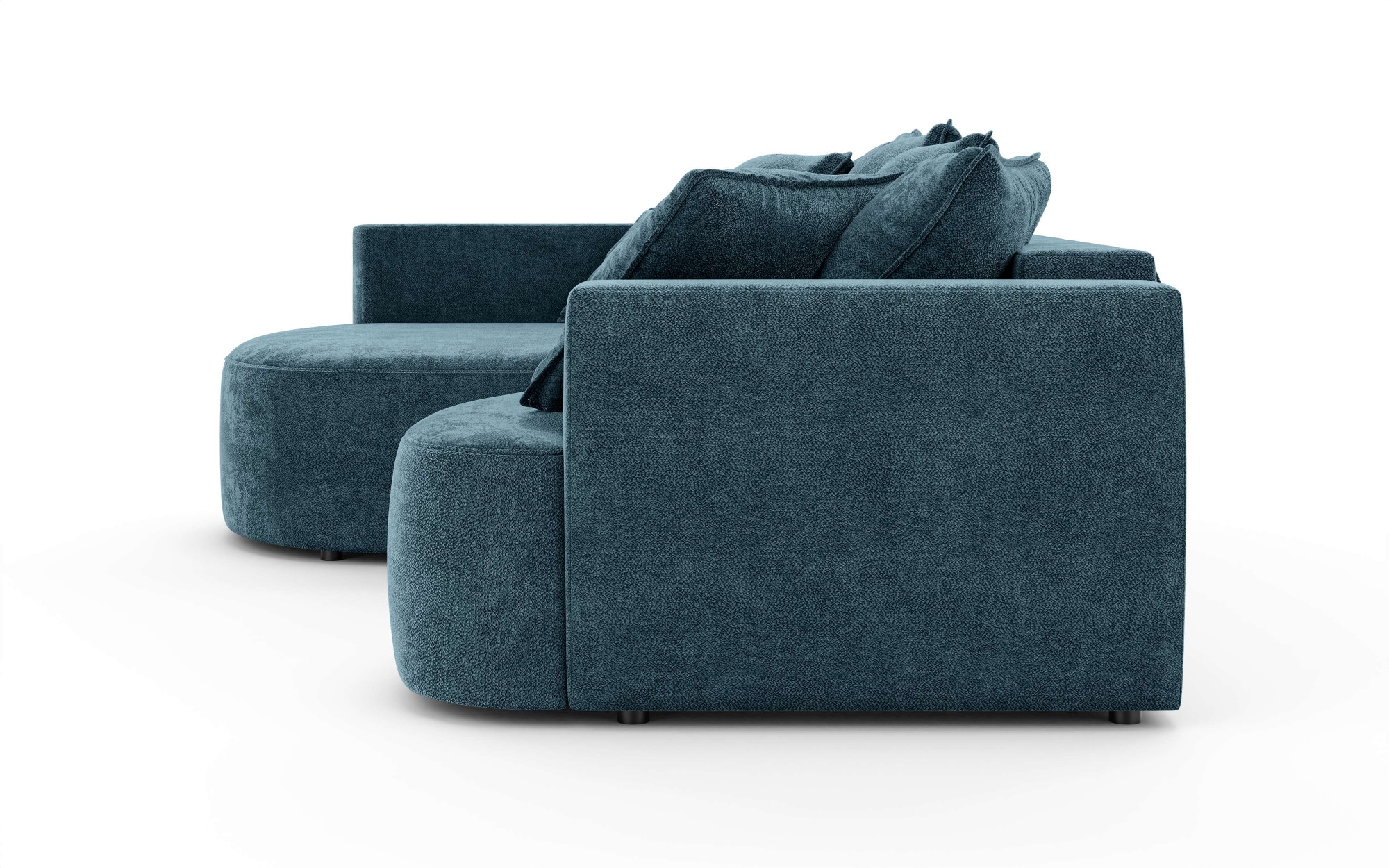 INOSIGN Ecksofa »Kahekili, Schlafsofa mit Bettkasten, Masse B/T/H: 255/181/90/ cm«, L-Form mit Wellenunterfederung, 7 Rückenkissen und 2 Zierkissen