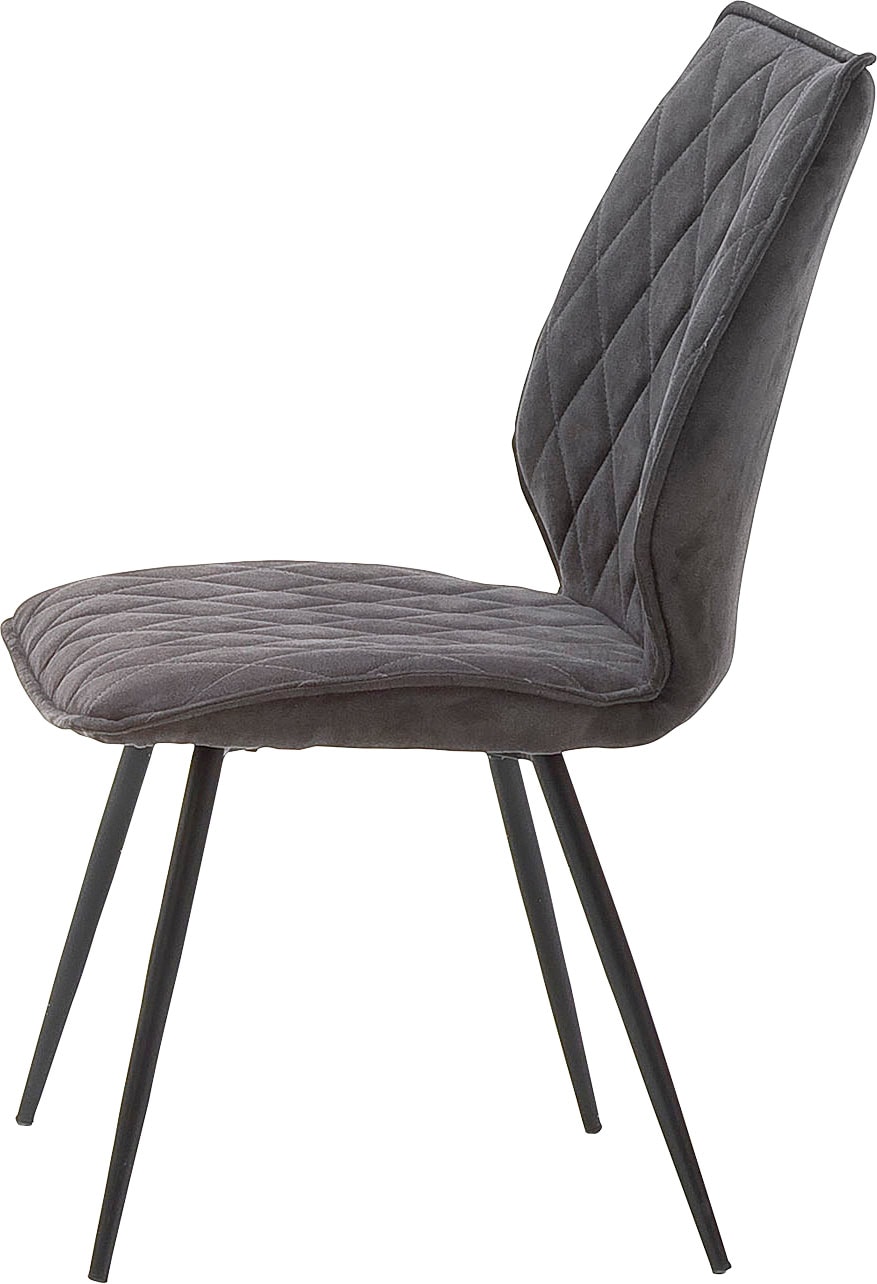 MCA furniture 4-Fussstuhl »Navarra«, 2 St., 2-er Set mit Stoffbezug, belastbar bis 120 kg, Komfortsitzhöhe 48 cm