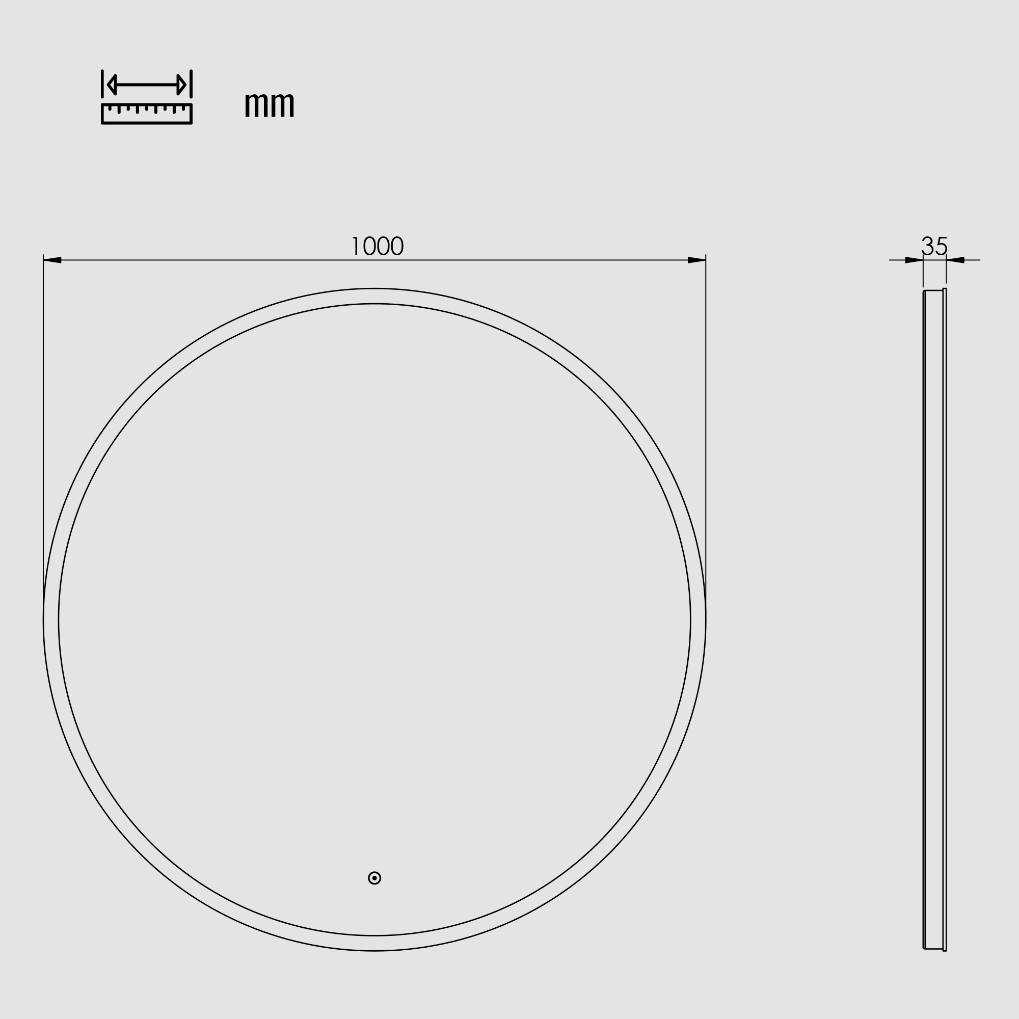 Badspiegel »Atlas«, (1 St.), IP44, warmweiss