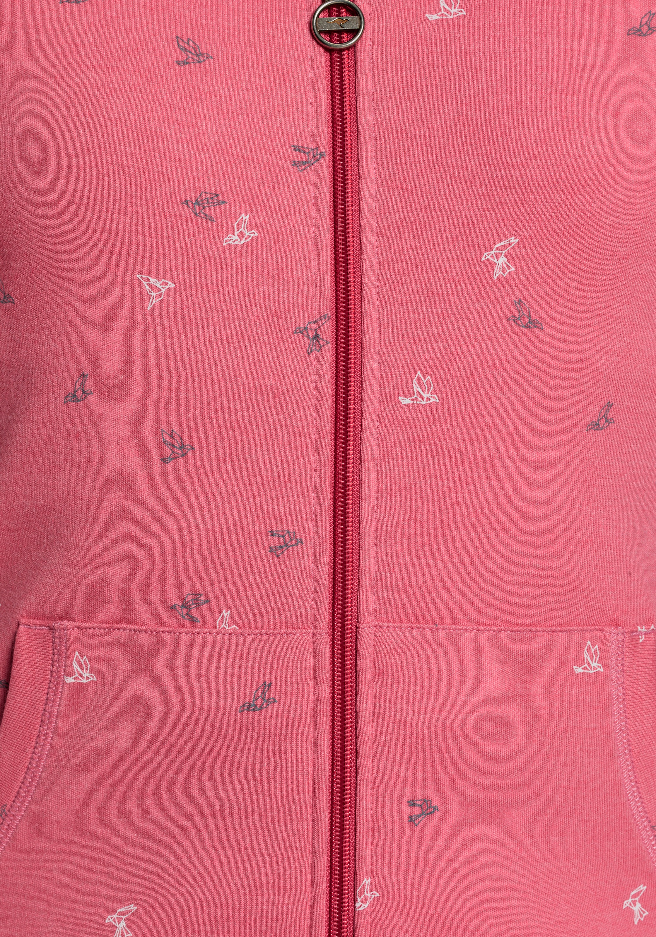 KangaROOS Kapuzensweatjacke, mit trendigem Alloverdruck