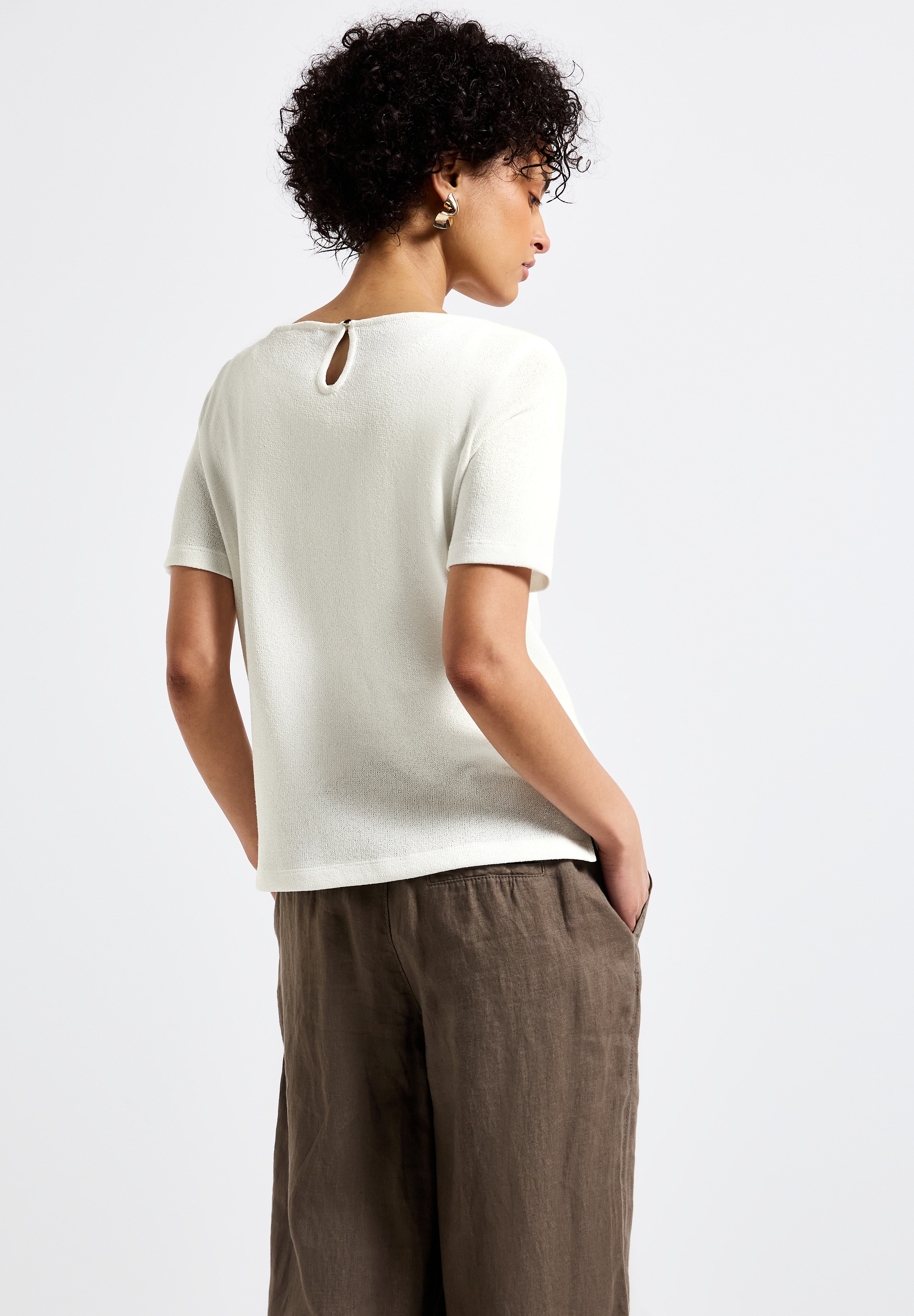 STREET ONE T-Shirt, mit U-Boot Ausschnitt