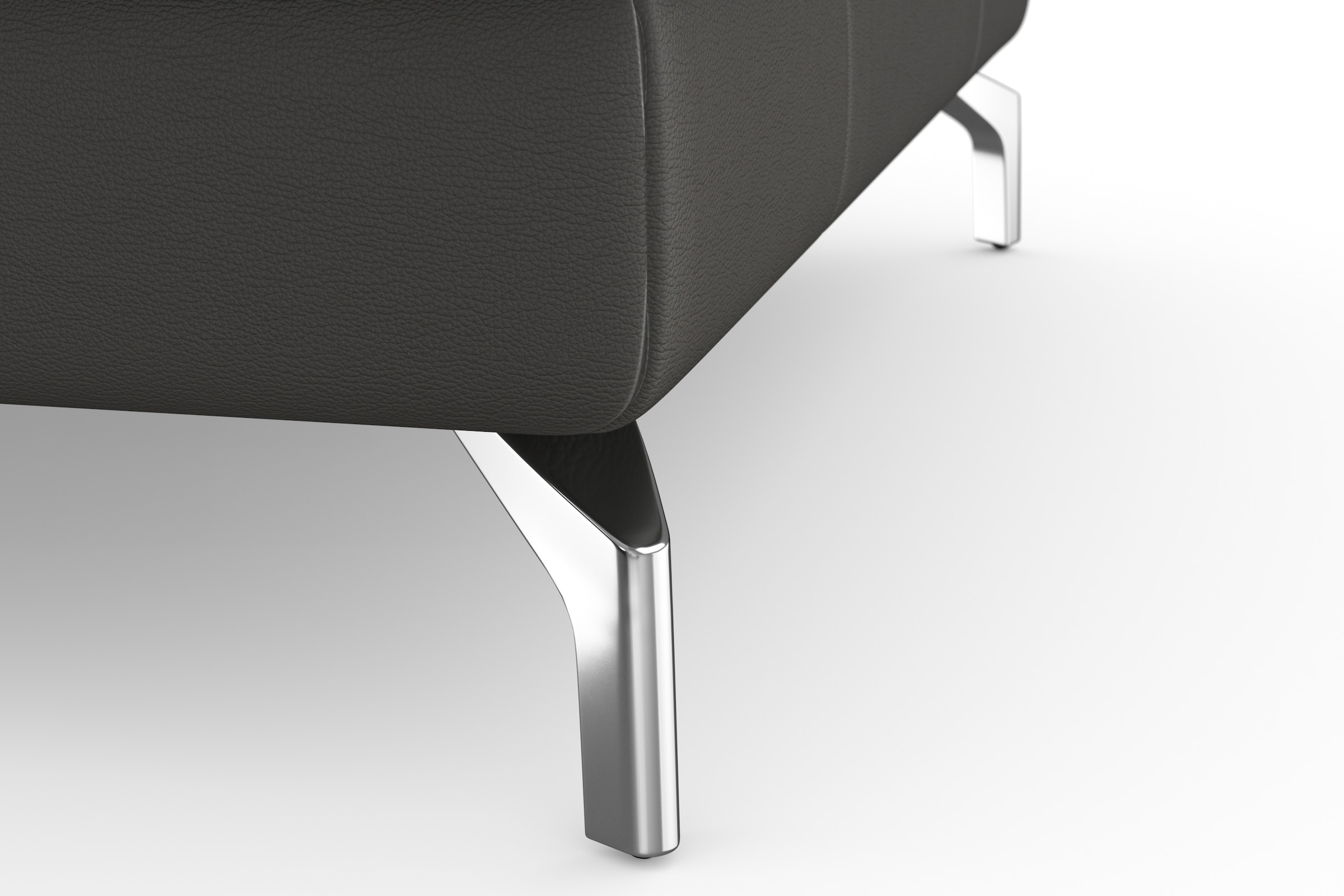sit&more Ecksofa »Bendigo L-Form«, inklusive Sitztiefenverstellung, Bodenfreiheit 12 cm, in 2 Fussfarben