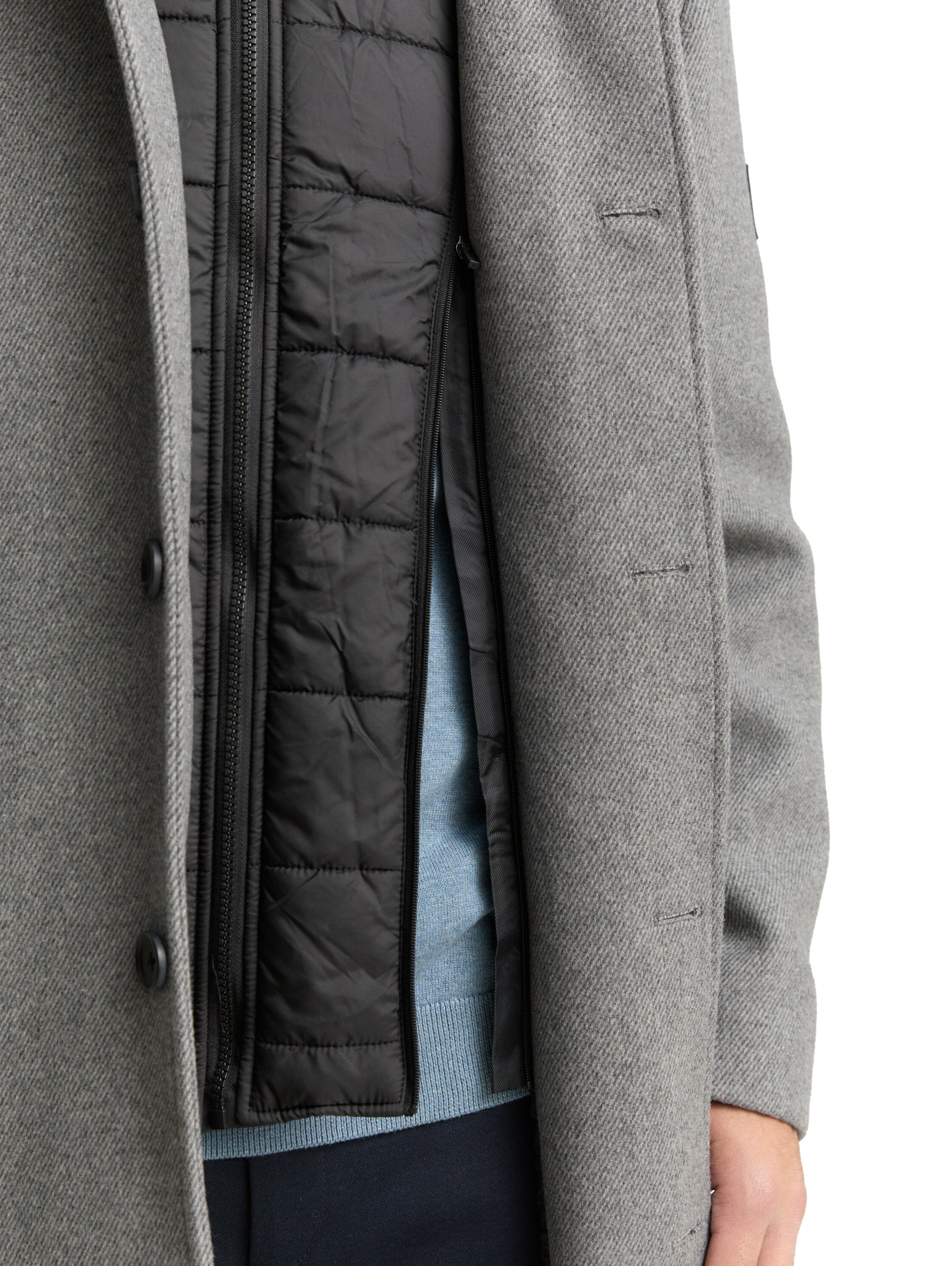 TOM TAILOR Wollmantel, mit abnehmbarer Innenjacke