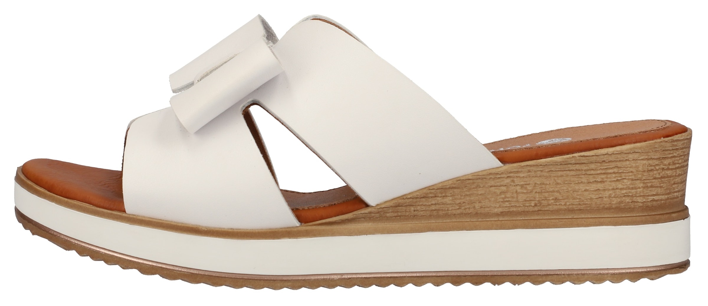 Remonte Pantolette, Keilabsatz, Sommerschuh mit schöner Zierschleife