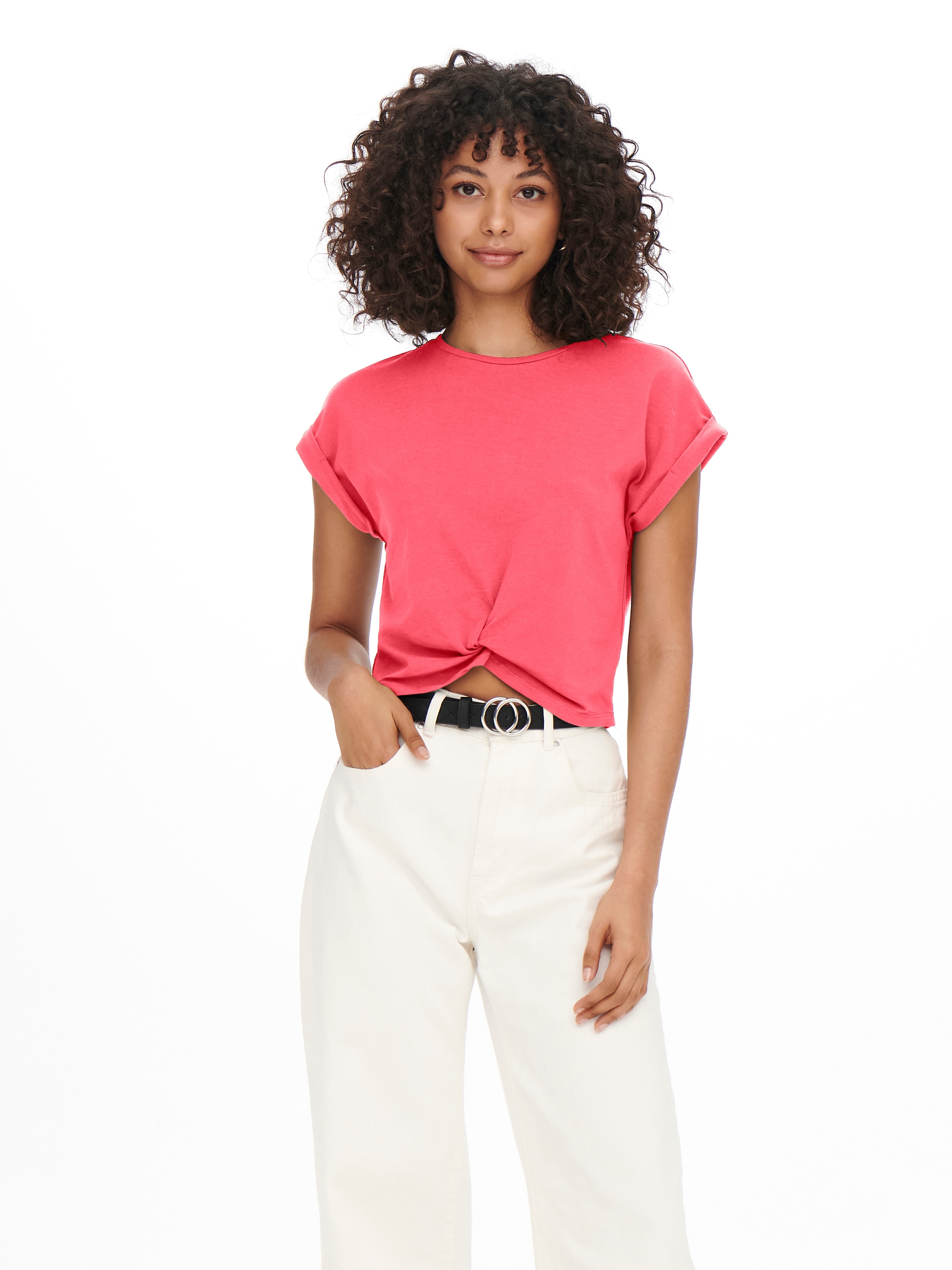 ONLY Kurzarmshirt »ONLREIGN S/S KNOT TOP NN«