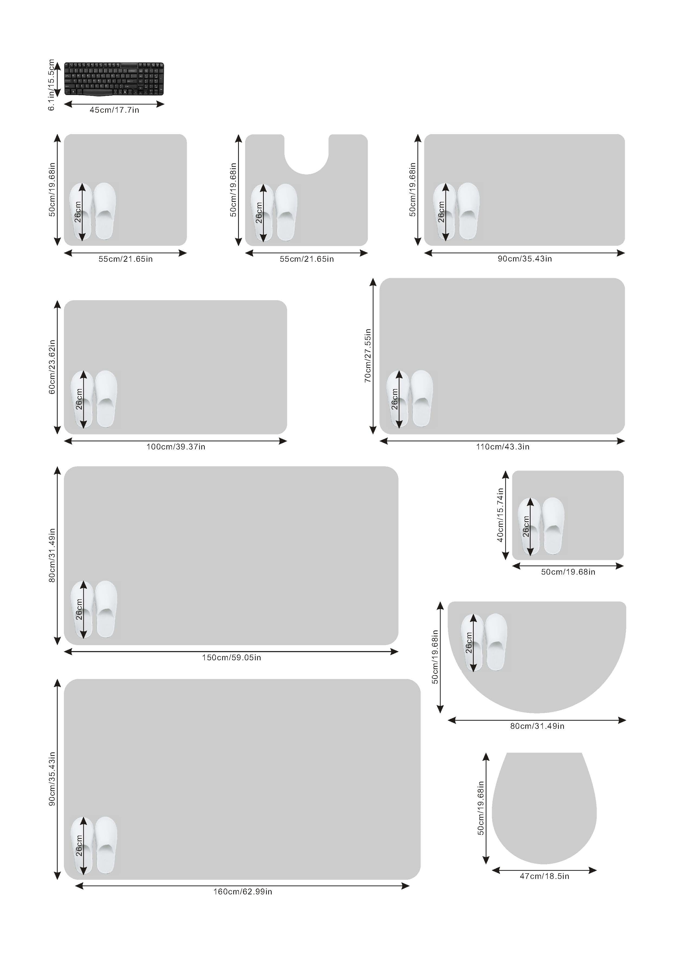 my home Badematte »Merida«, rutschhemmend beschichtet, fussbodenheizungsgeeignet-schnell trocknend-strapazierfähig, Badteppich, Uni Farben, rechteckig, rund & als 2-tlg. Set erhältlich