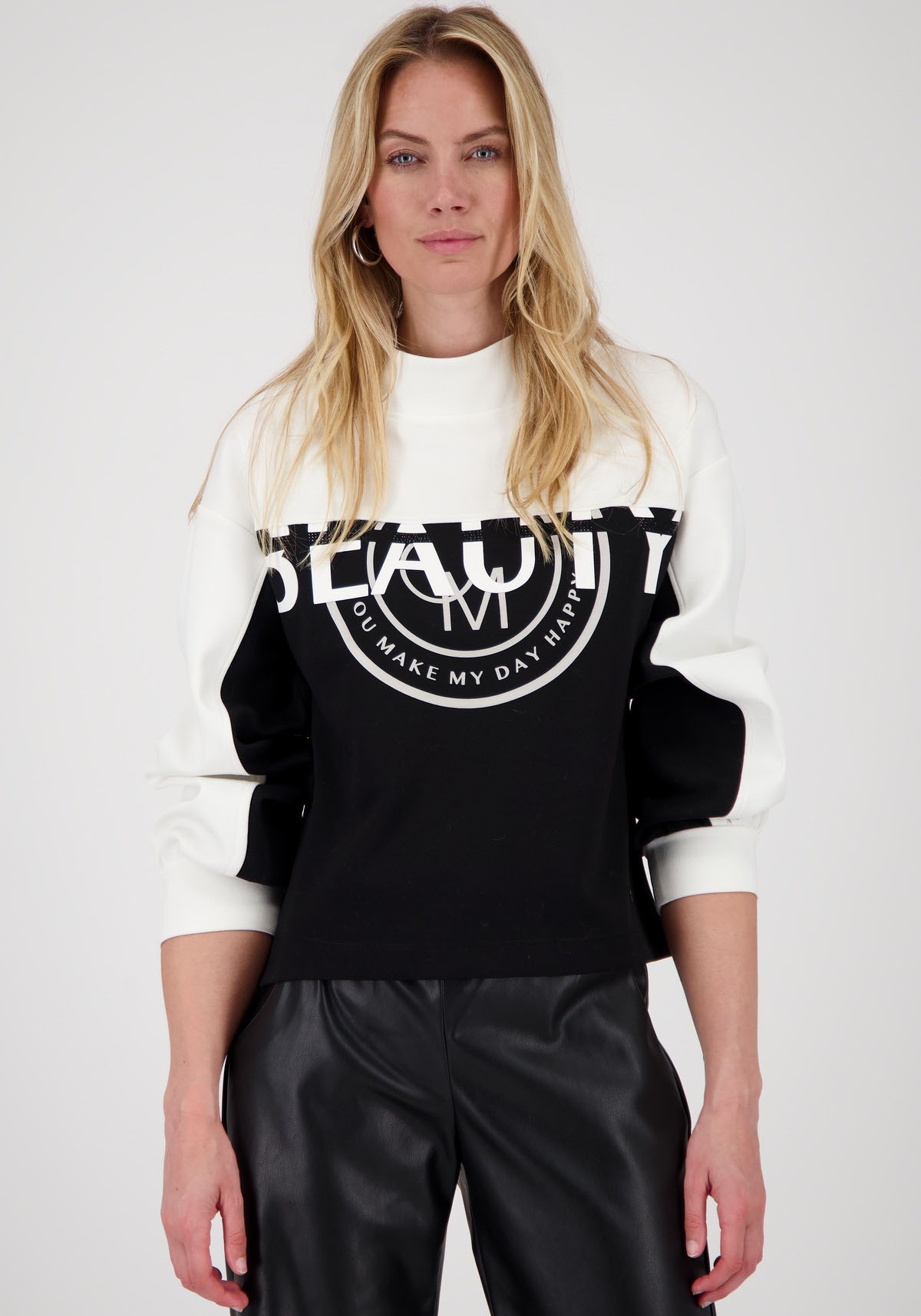 Monari Sweatshirt »Sweatshirt Colorblock«, Regular fit mit Rundhalsausschnitt