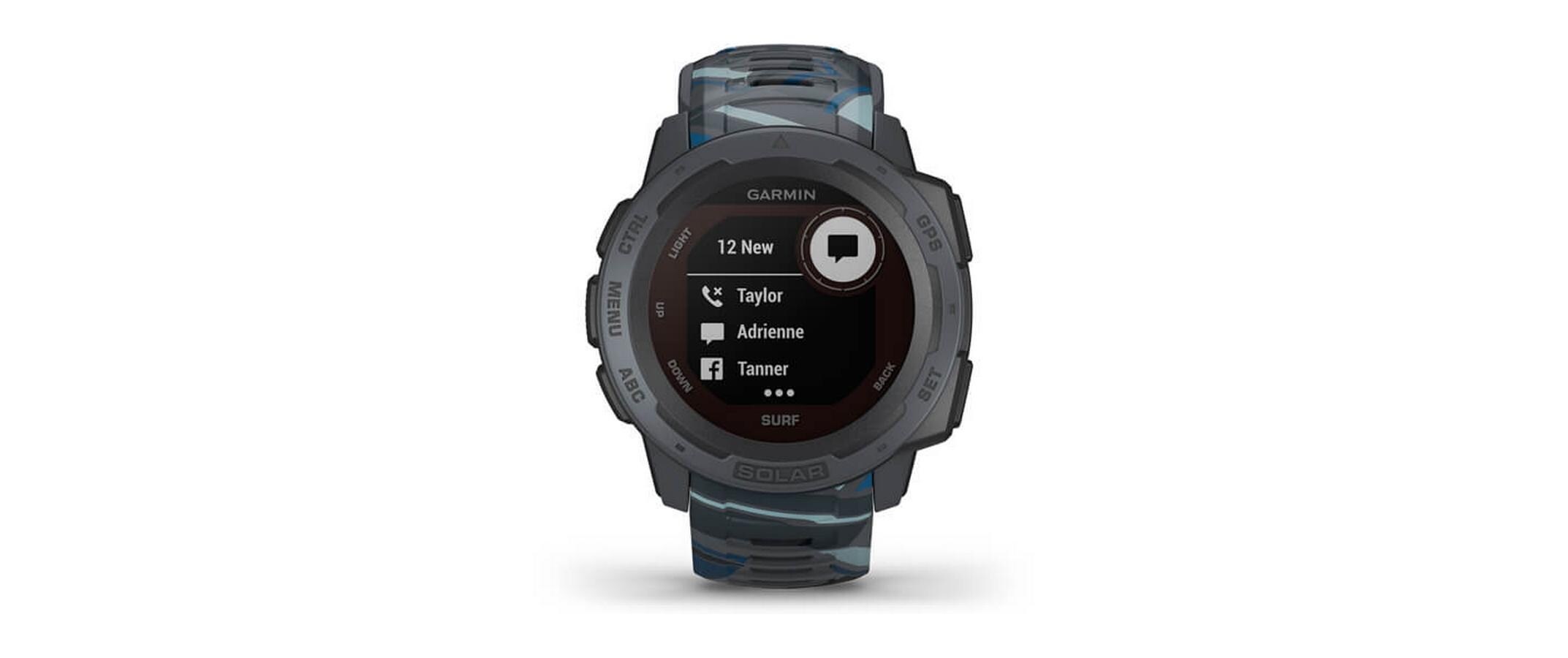 Garmin Smartwatch »GARMIN GPS-Sportuhr Instinct Solar«, (2,2 cm / 0,9 Zoll), Android Wear,)