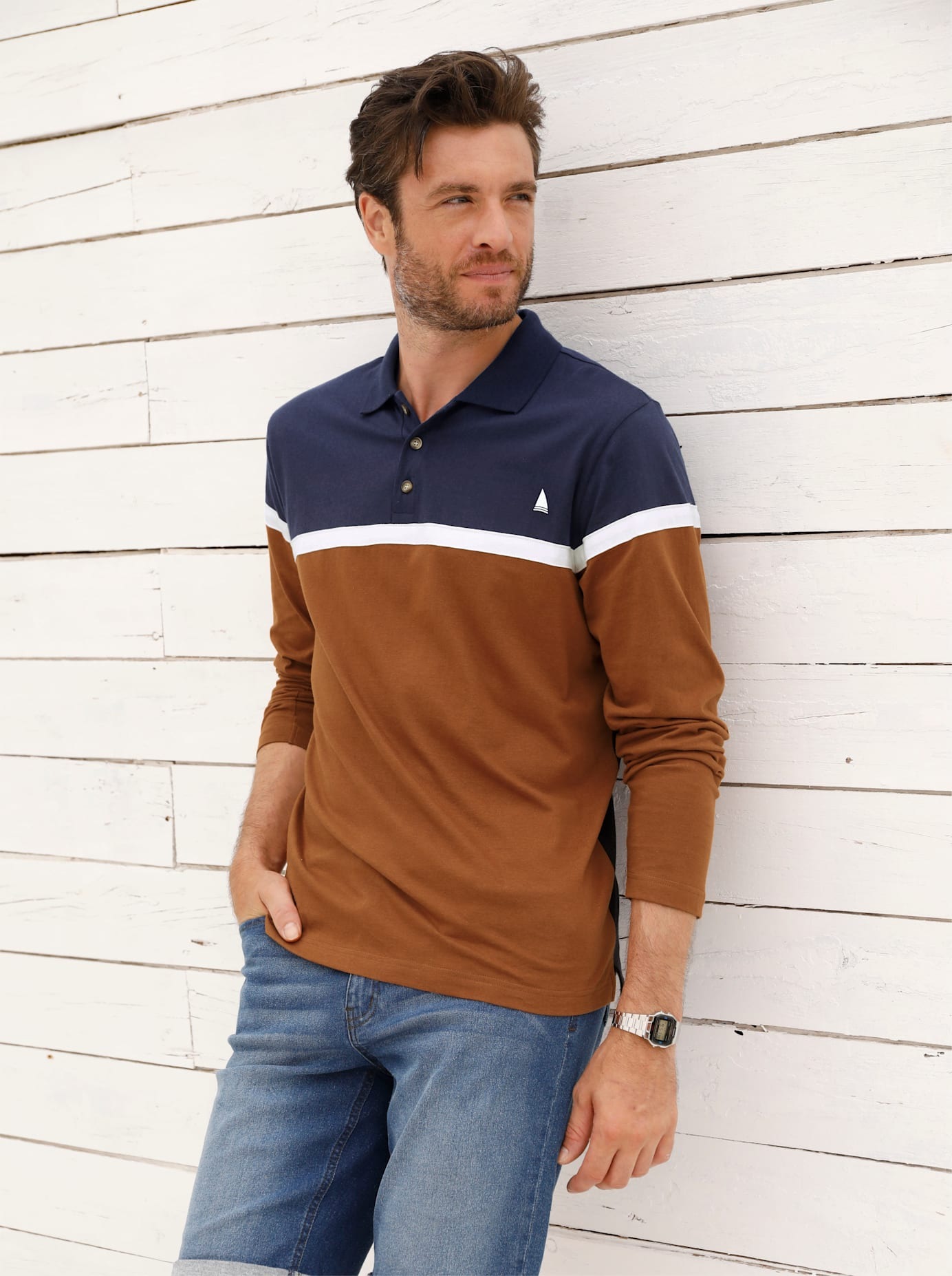 Catamaran Langarmshirt »Langarm-Poloshirt« 1 tlg.