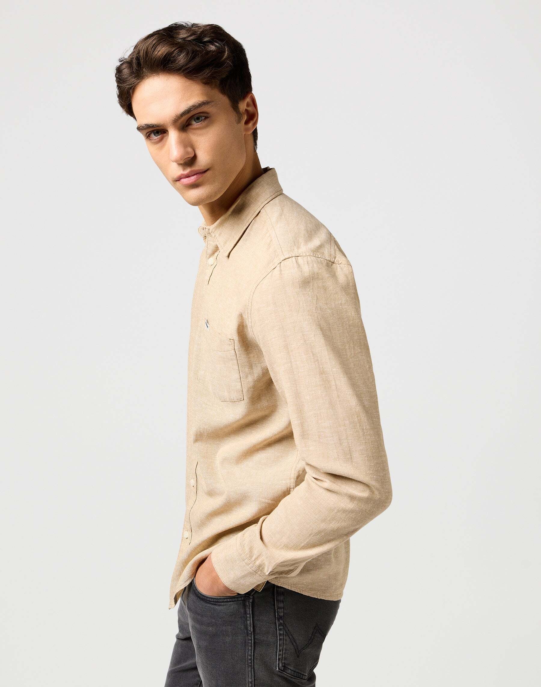 Wrangler Leinenhemd »Wrangler Leinenhemd 1 Pkt Shirt«