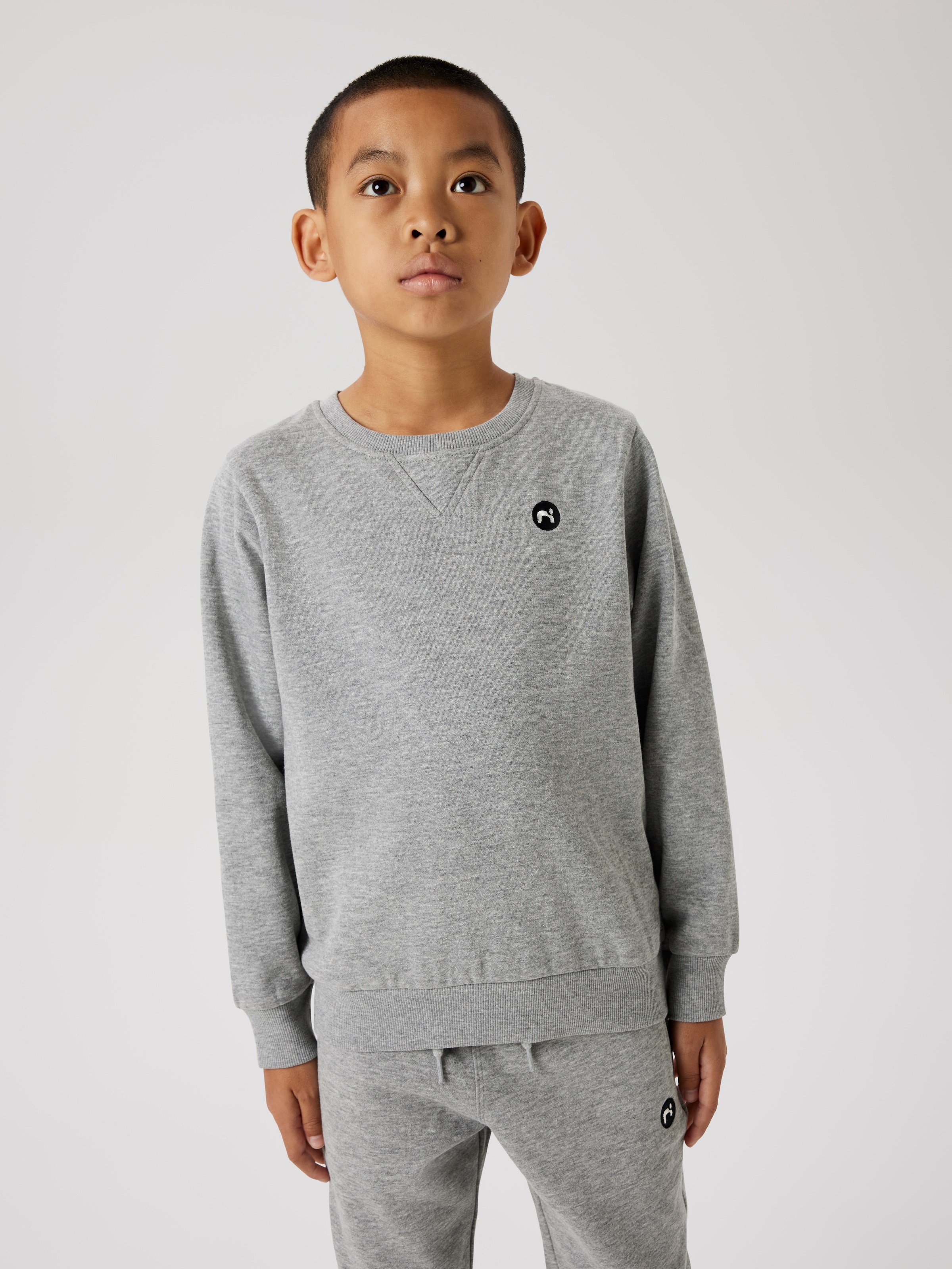 Name It Sweatshirt »NKMVIMO für Jungen mit Bündchen und klassischer Form«, unifarben, casual, regular fit, Baumwollmischung, Rundhals