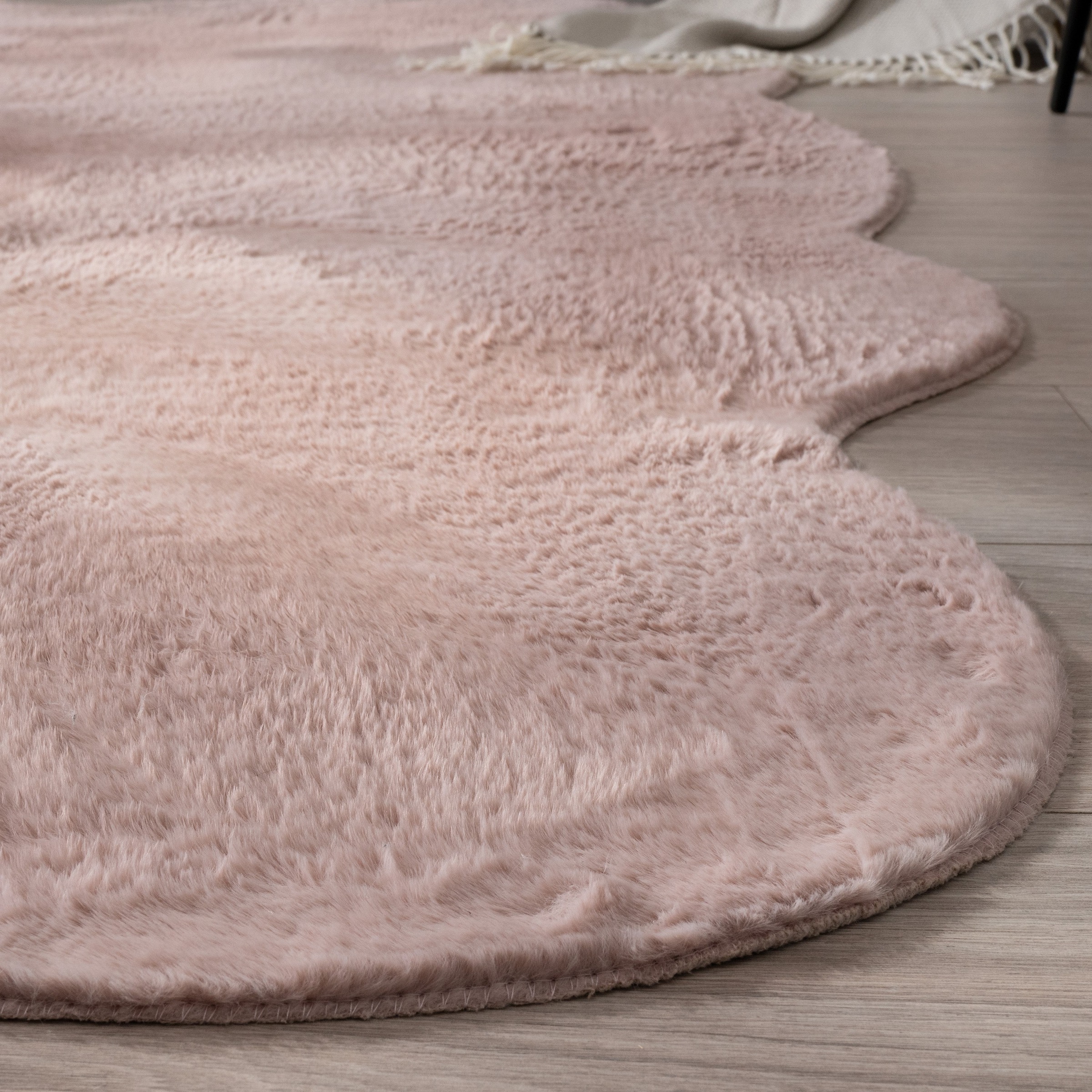 Paco Home Fellteppich »Pelt 640«, fellförmig, 16 mm Höhe, Kunstfell, Uni Farben, sehr weicher Flor