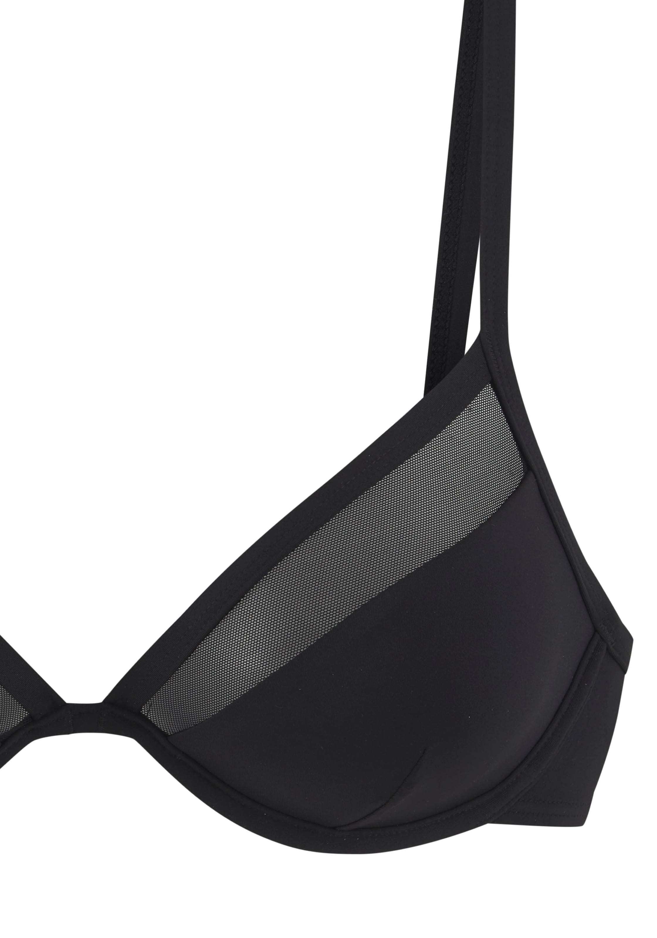 LASCANA Bügel-Bikini-Top »Mascha«, mit transparenten Mesh Einsätzen