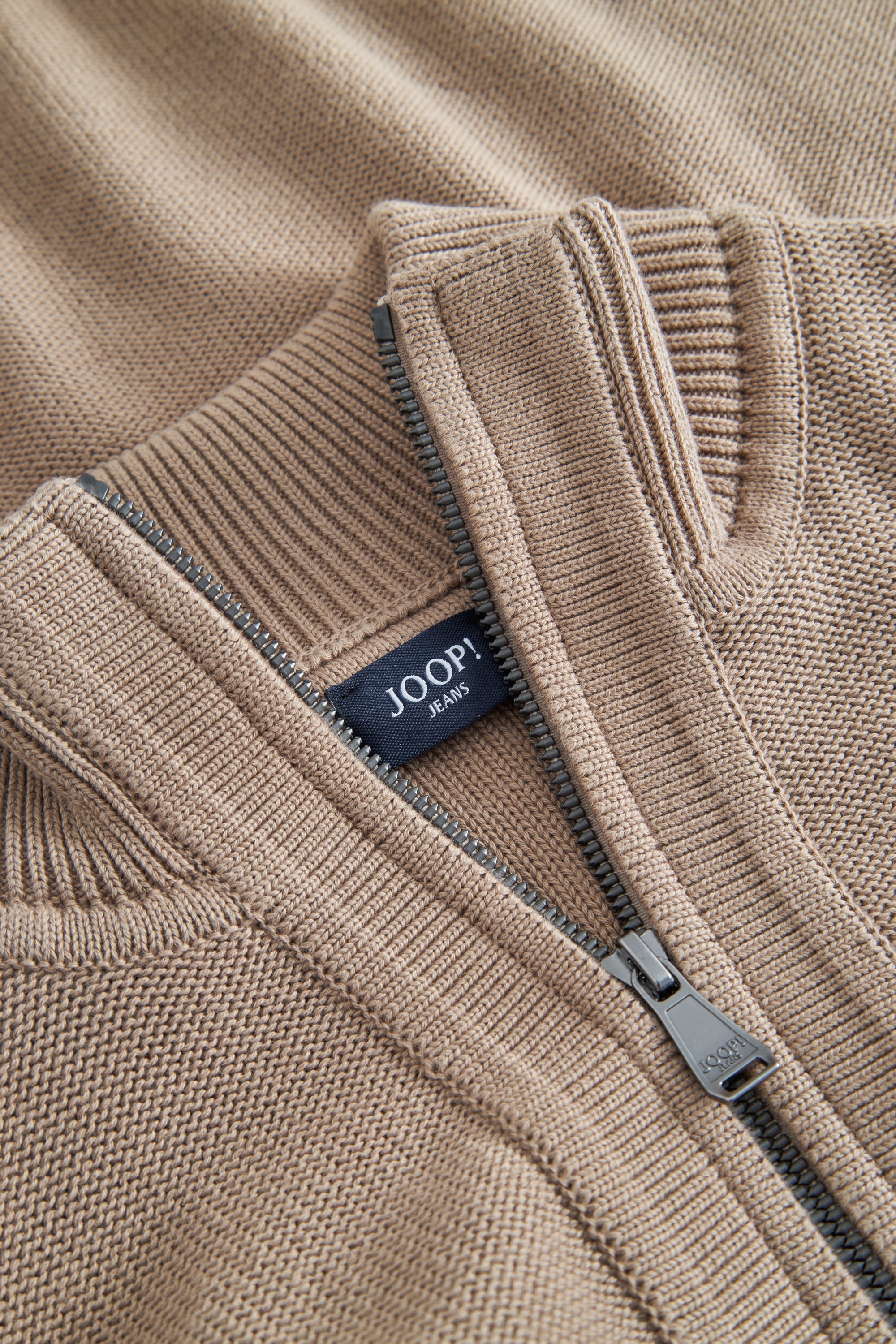 Joop Jeans Stehkragenpullover »Paulin«, Metallreissverschluss, elastischem Bund