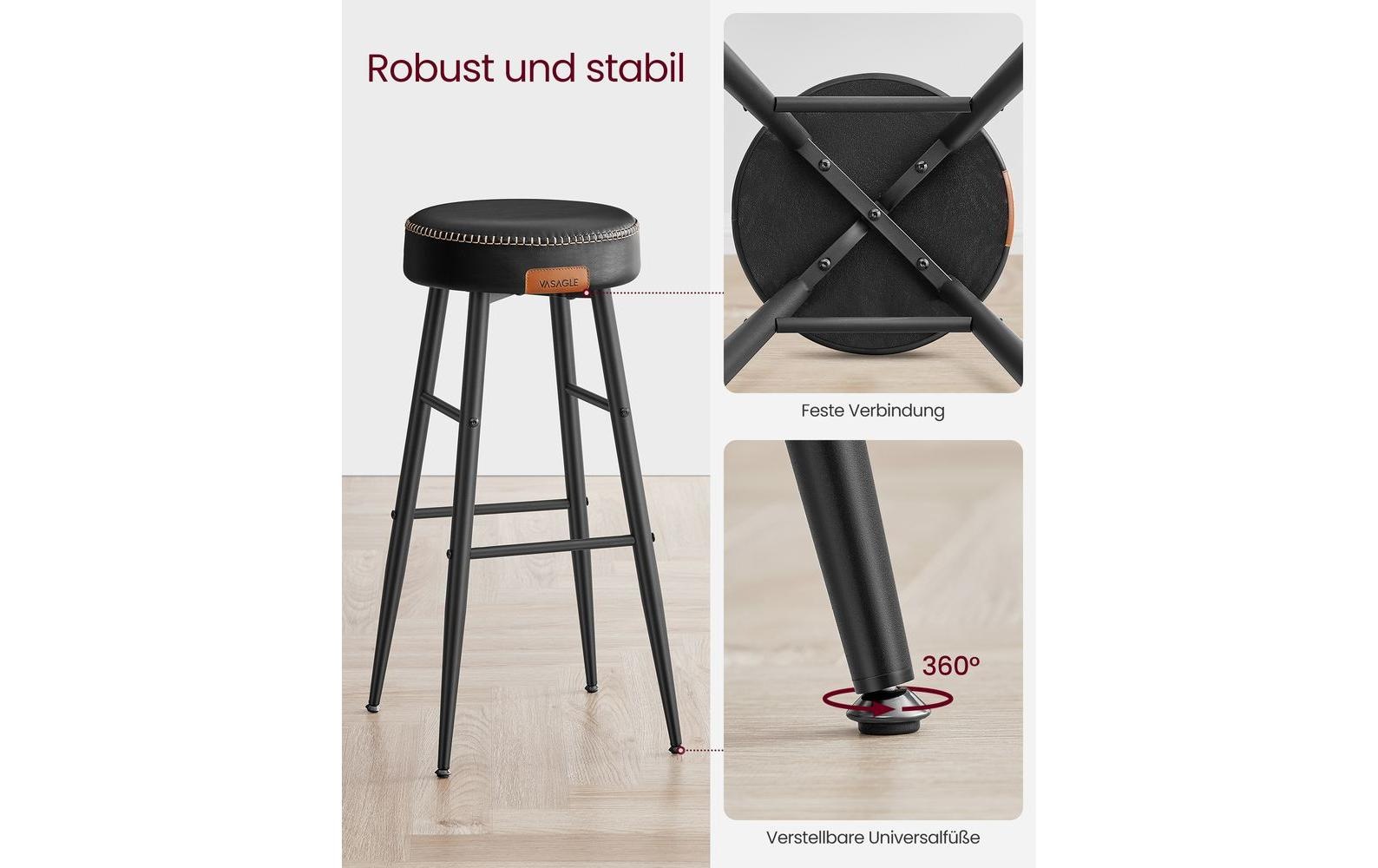 VASAGLE Barhocker »2 Stück 51.6 x 76.2 cm«