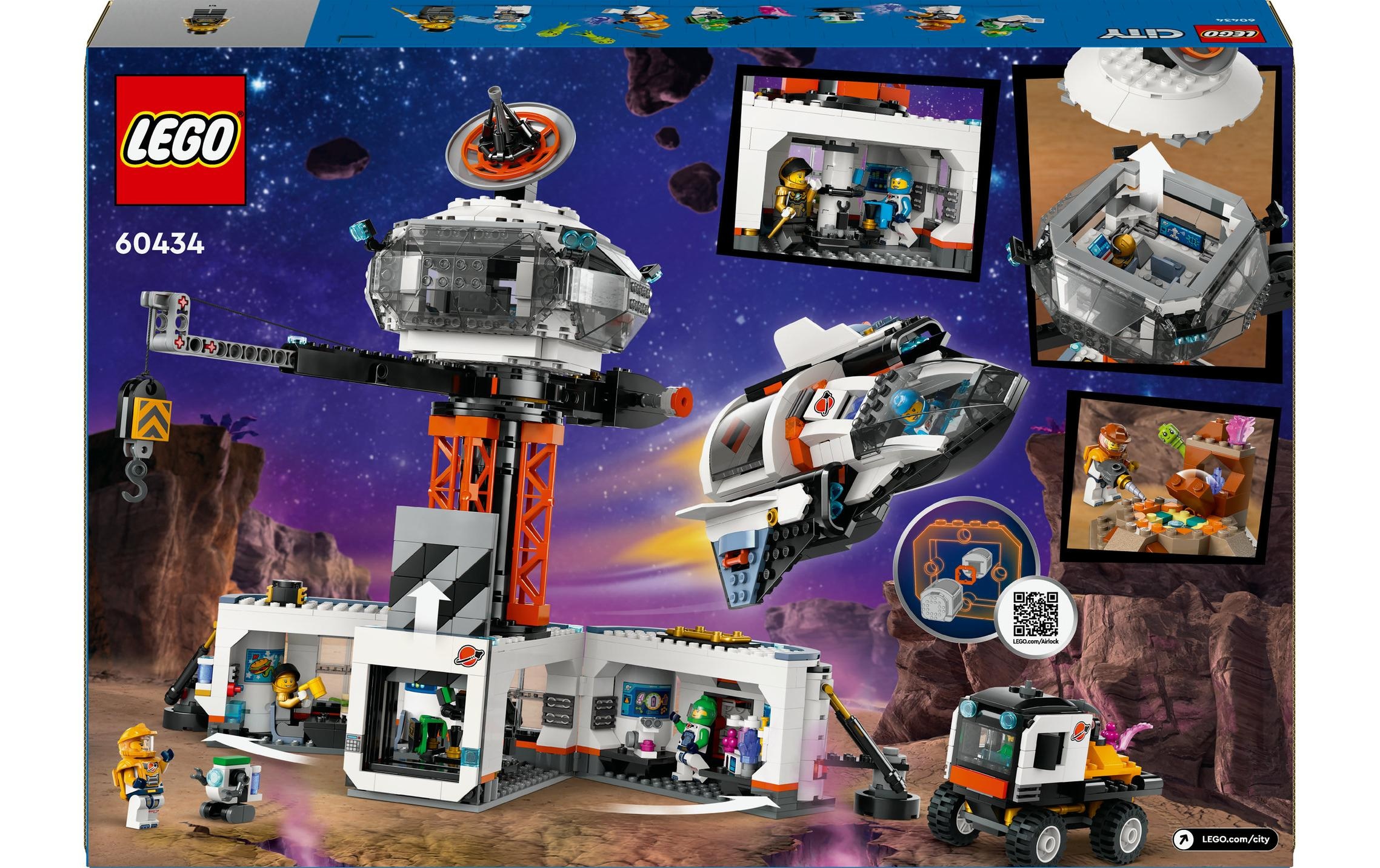 LEGO® Spielbausteine »Raumbasis mit Startrampe 60434«, (1422 St.)