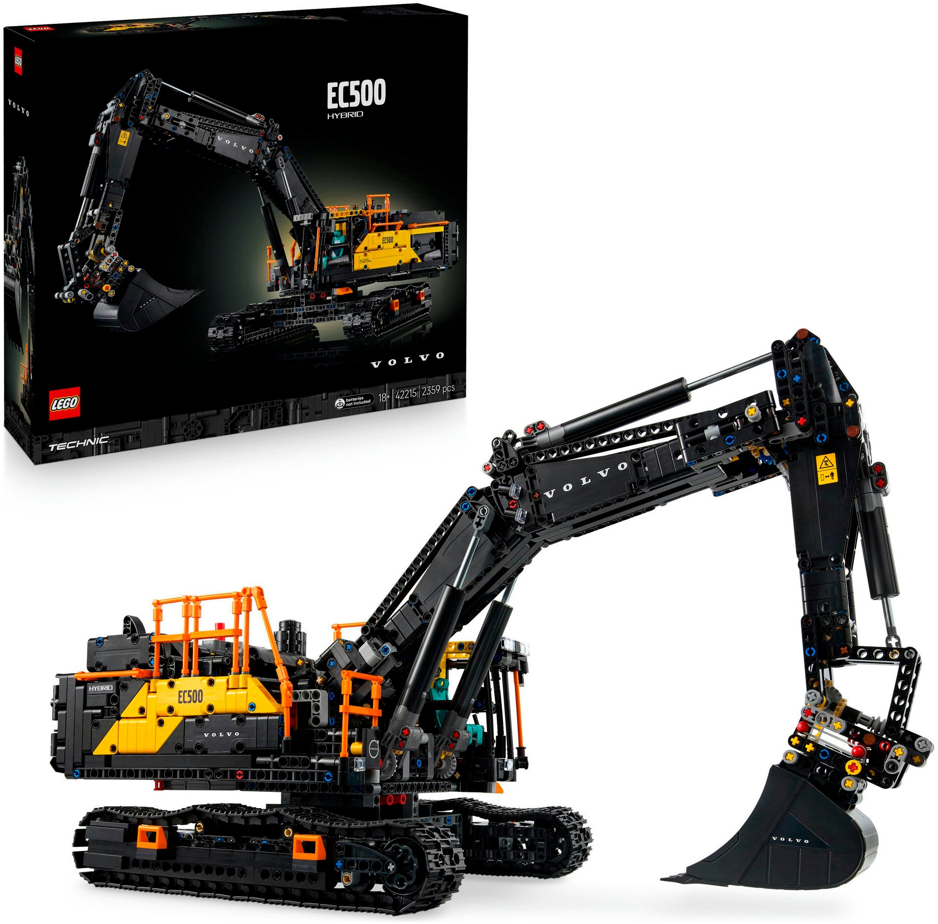 LEGO Konstruktionsspielsteine "Volvo EC500 Hybrid Bagger (42215), LEGO Technic" Made in Europe