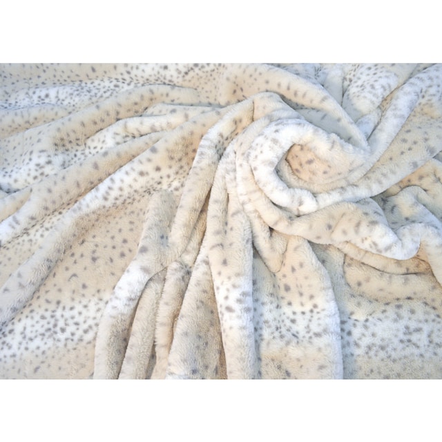 MESANA Wohndecke »Schneeleopard«, aus hochwertigem Fellimitat online kaufen  | Jelmoli-Versand