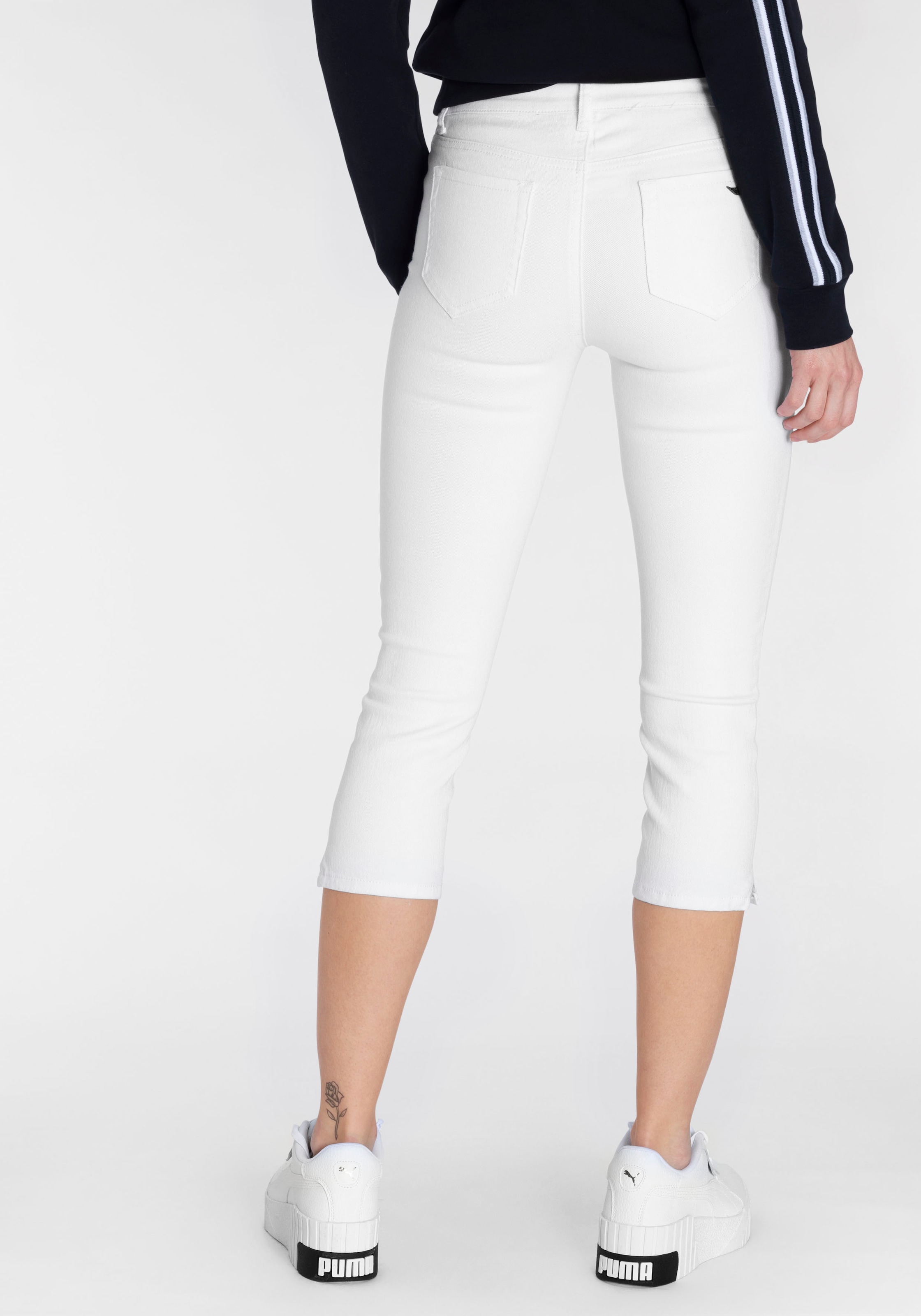 Arizona Caprijeans »Ultra-Stretch«, extra-enger Schnitt, modischer Beinabschluss mit Schlitz