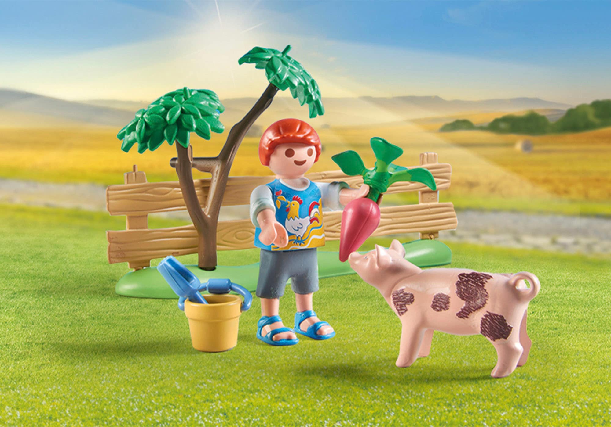 Playmobil® Konstruktions-Spielset »Idyllischer Gemüsegarten bei den Grosseltern (71443), Country«, (69 St.), teilweise aus recyceltem Material; Made in Europe