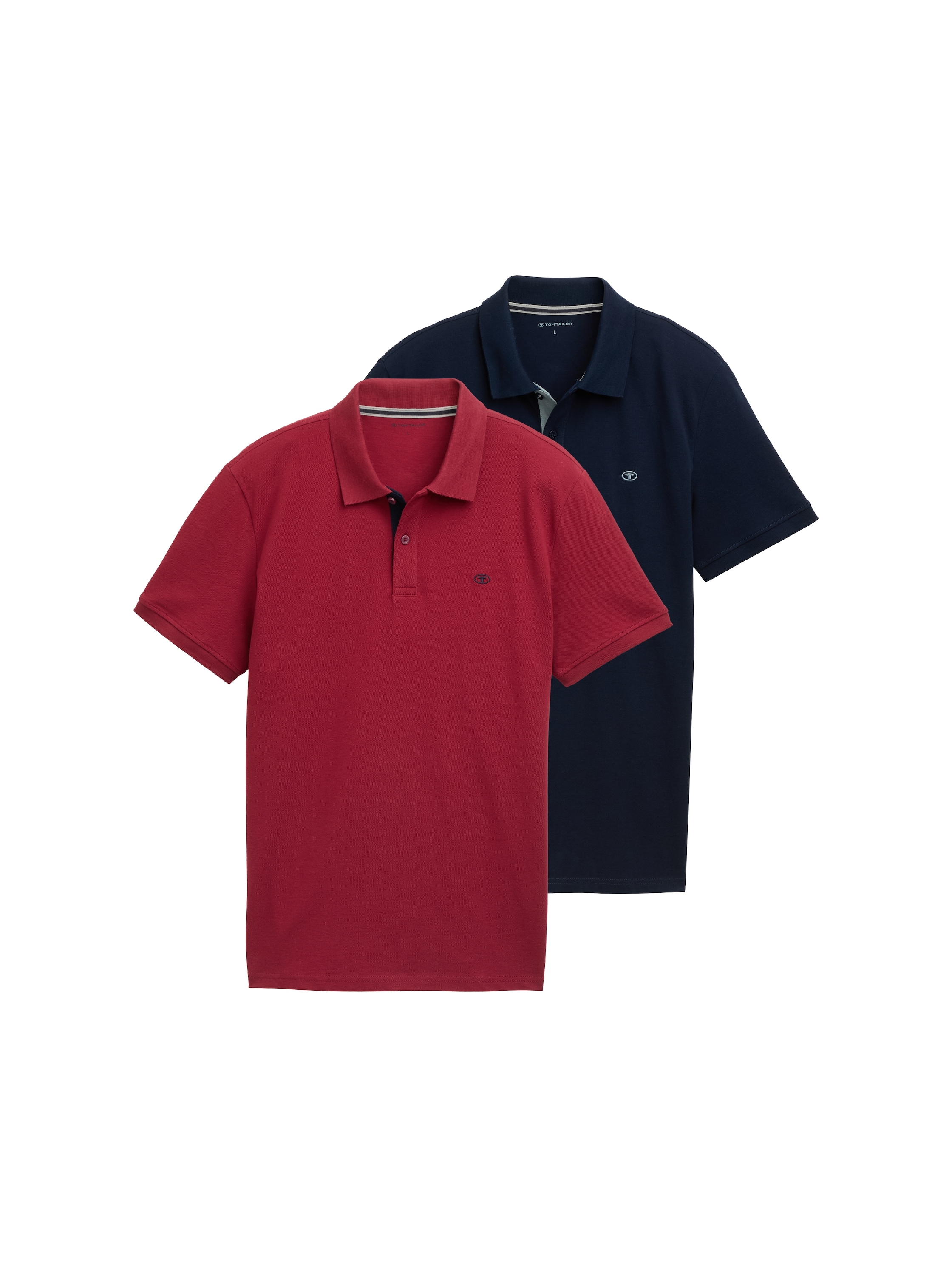 TOM TAILOR Poloshirt Packung, 2 Stk. im Doppelpack
