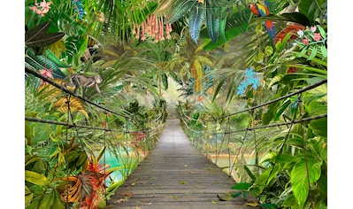 Komar Fototapete »Wild Bridge«, bedruckt-Wald-geblümt, ausgezeichnet lichtbeständig kaufen